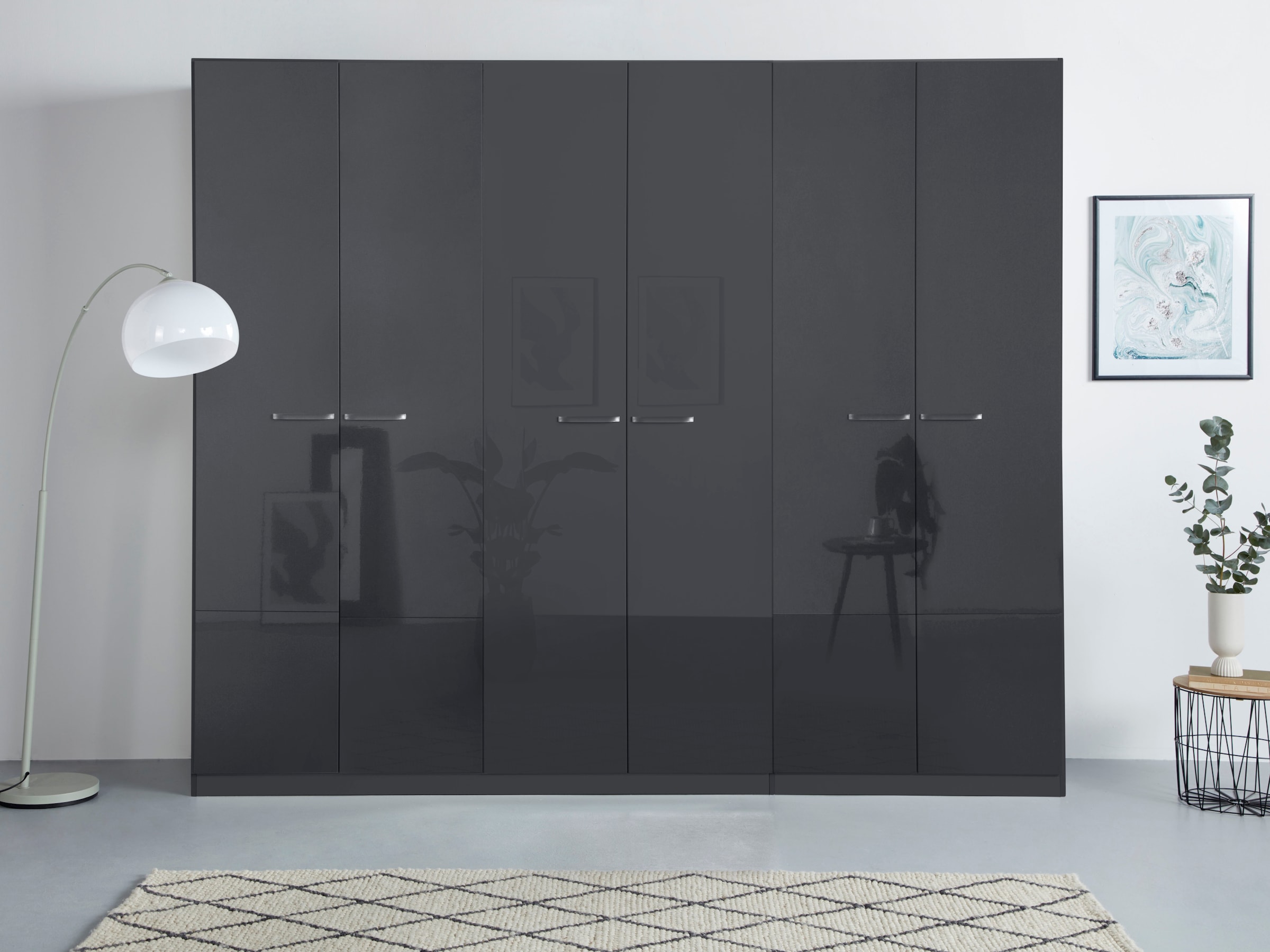 rauch Drehtürenschrank »Kleiderschrank Schrank Garderobe TOPSELLER OTELI inkl. Inneneinteilung«, (erhältlich in Breiten 91-360 cm, ab Breite 136cm inkl. Innenschubladen), mit zusätzlichen Einlegeböden, optional mit Spiegel MADE IN GERMANY