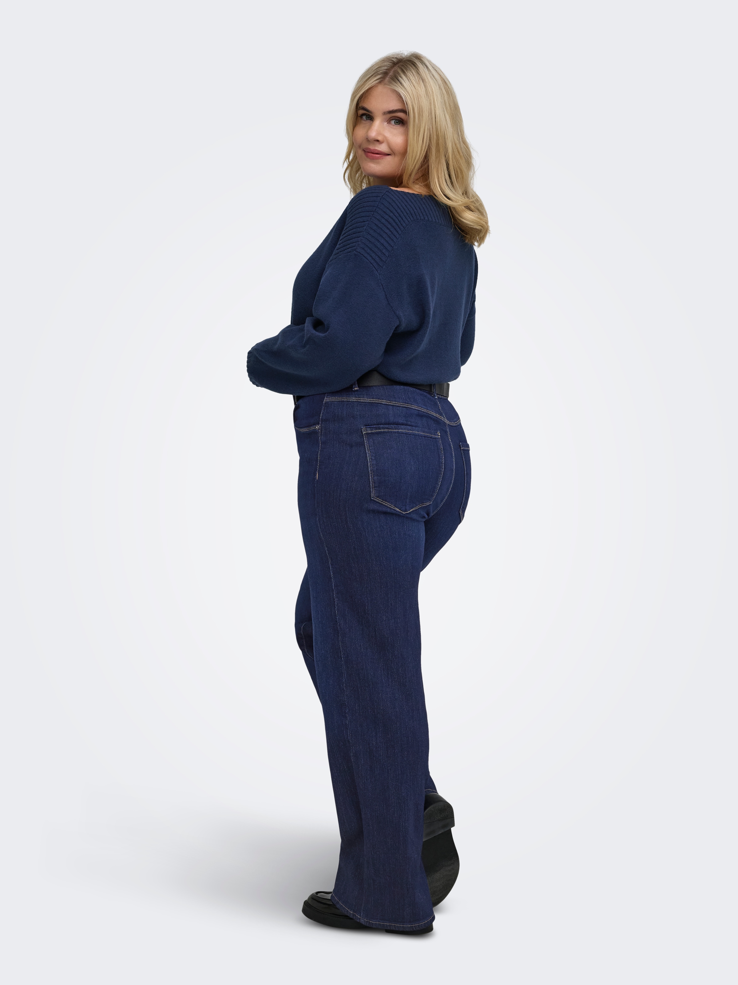 ONLY CARMAKOMA High-waist-Jeans »CARTHUNDER HW WIDE DNM PIM536 NOOS« Viskosemischung, High Waist