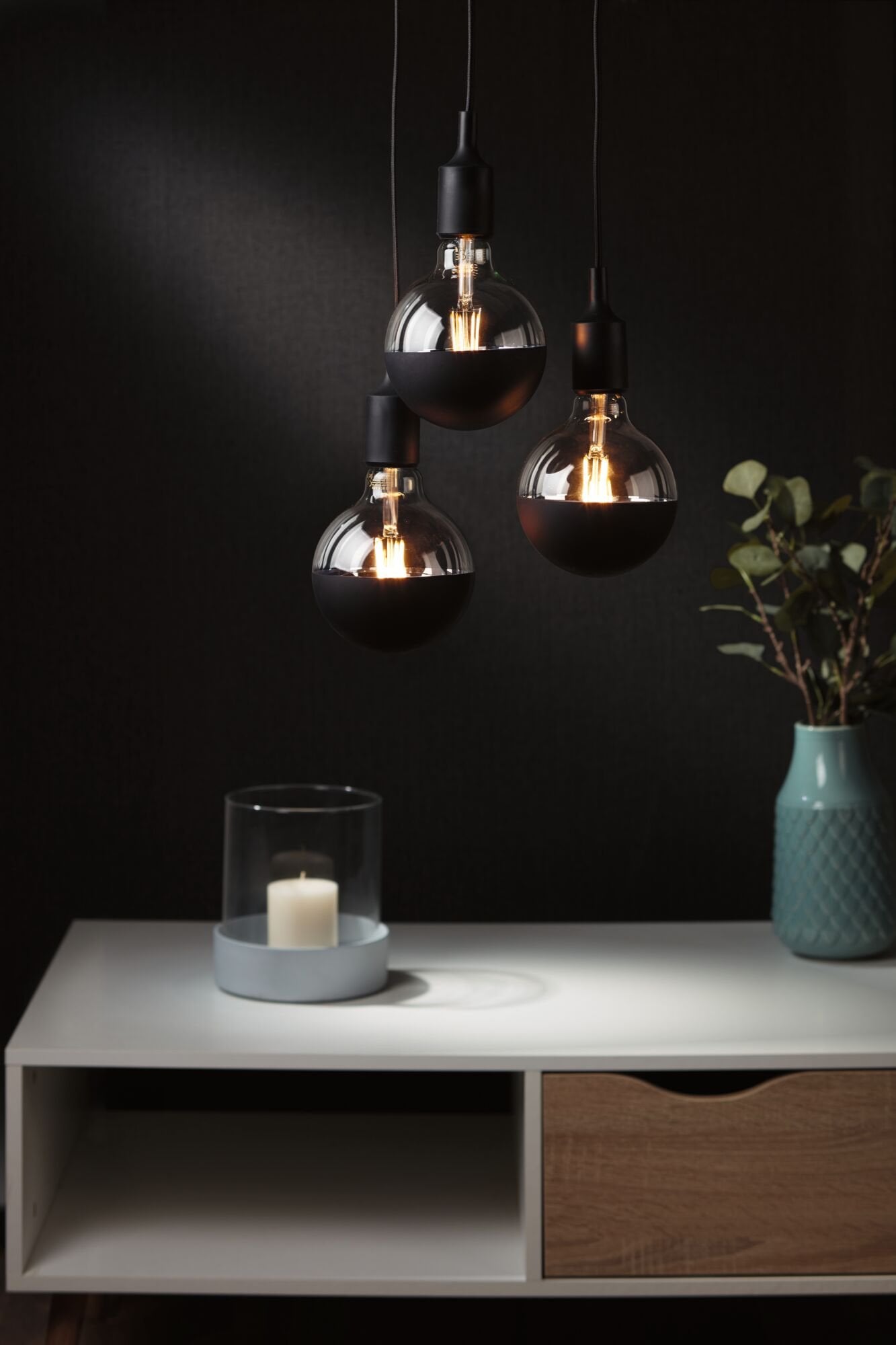 Paulmann Pendelleuchte »Neordic Ketil max. 3x60W Schwarz 230V Sililkon/Kunststoff«, 3 flammig, Leuchtmittel E27 | ohne Leuchtmittel, E27