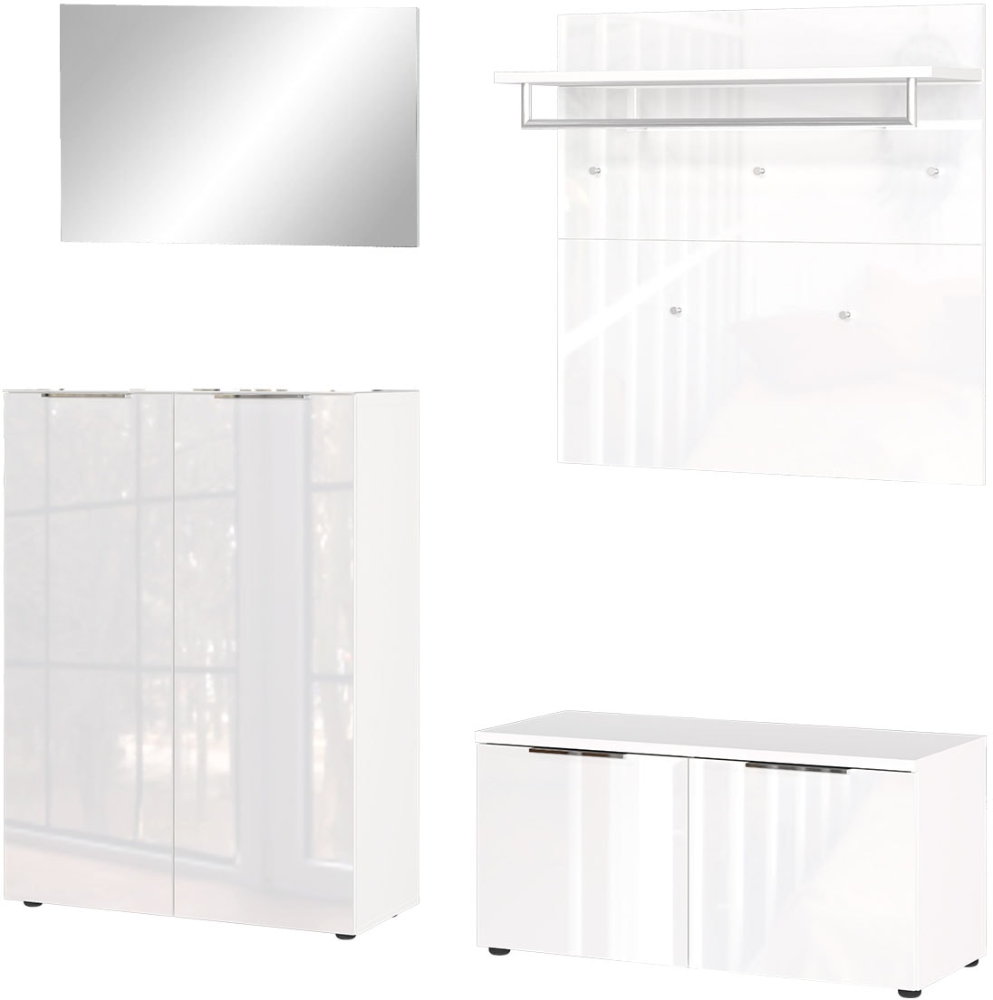 Germania Garderoben-Set »Oakland« 4 Stk. tlg. in weiß