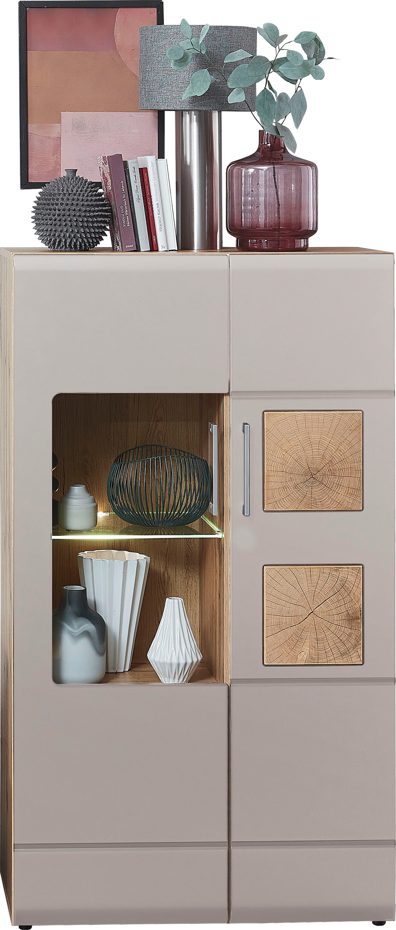 Innostyle Wohnwand »Wohnwand SINFONIE, 340/209/52 cm BxHxT« 4 Stk. tlg.