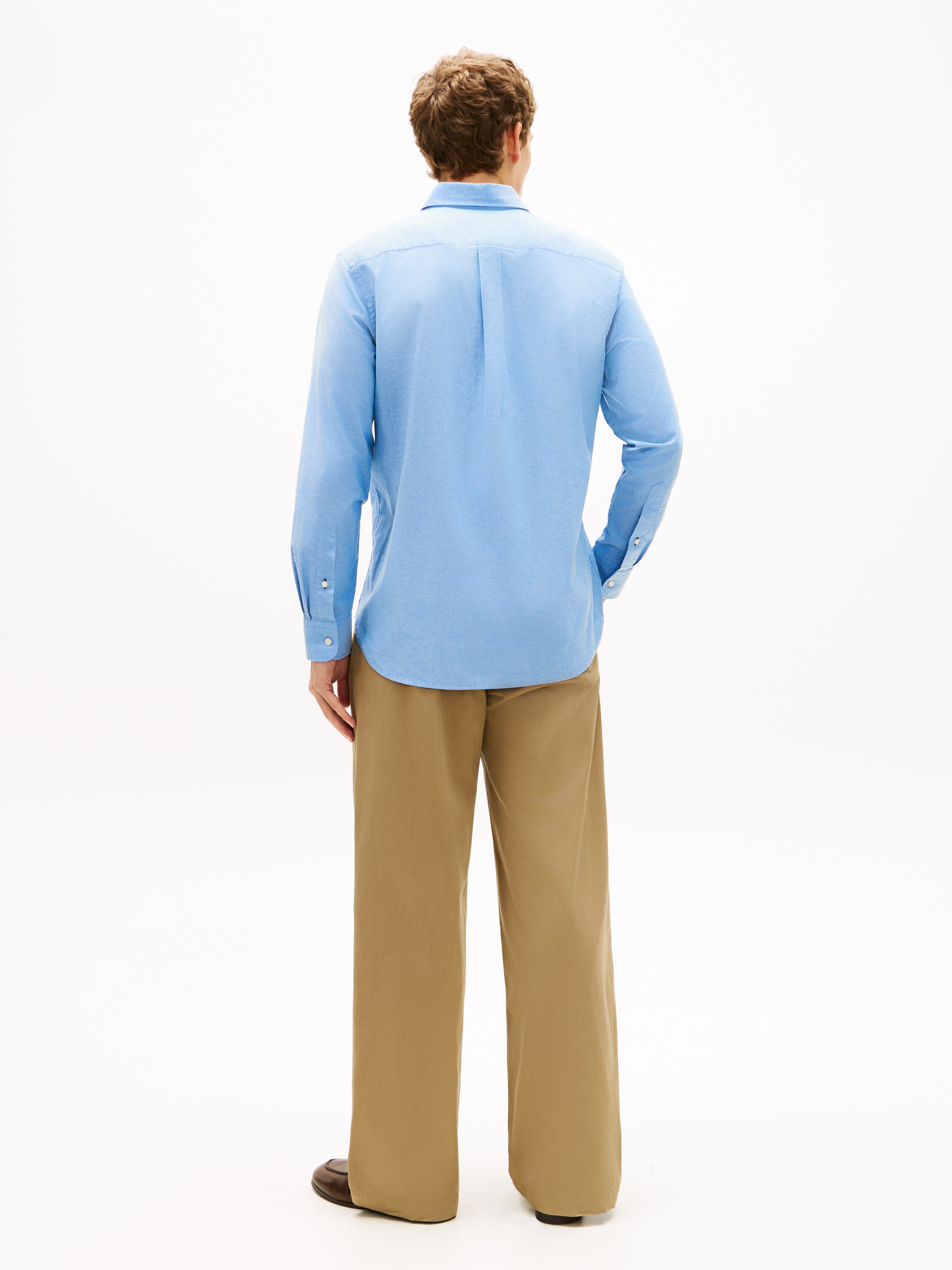 Tommy Hilfiger Langarmhemd »LIGHT OXFORD SOLID Slim Fit«
