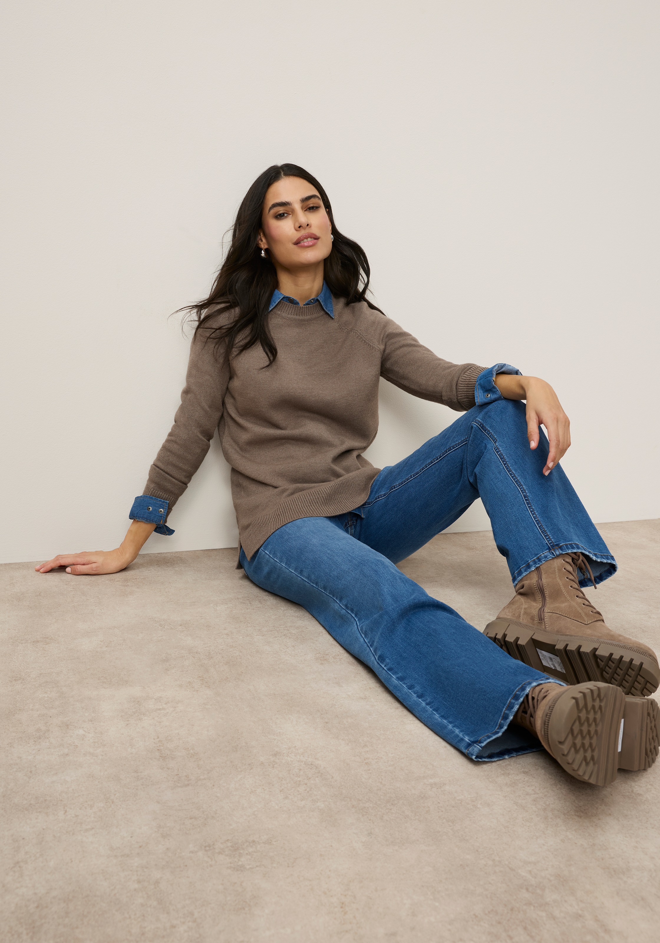 Tamaris Strickpullover »mit Oversize-Passform« mit seitlichen Schlitzen
