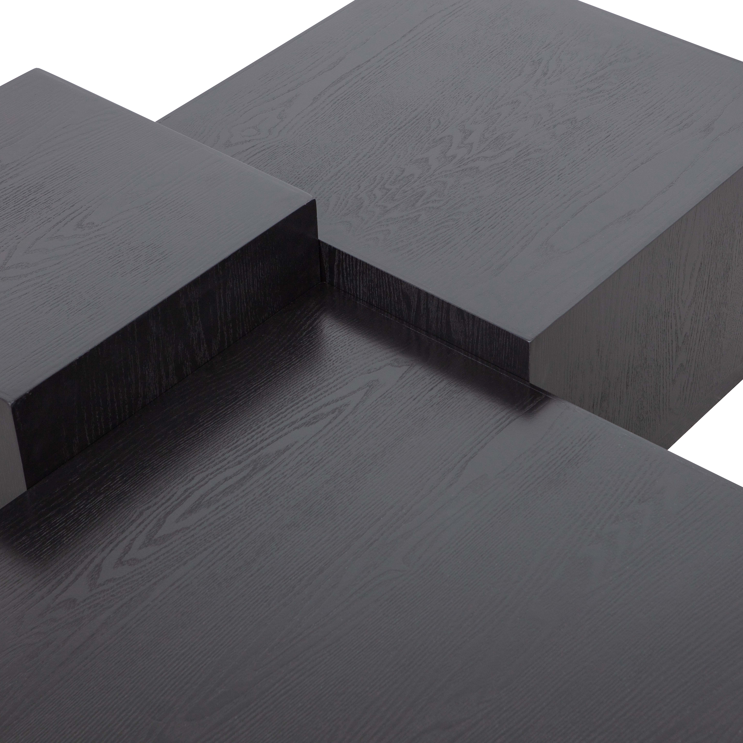 WOOOD Beistelltisch »Pim 3-tlg. aus MDF, stapelbar 40x40 / 55x55 / 70x70 cm« Drei Einheiten ineinander stapelbar, Hohlkonstruktion, schutzlackiert