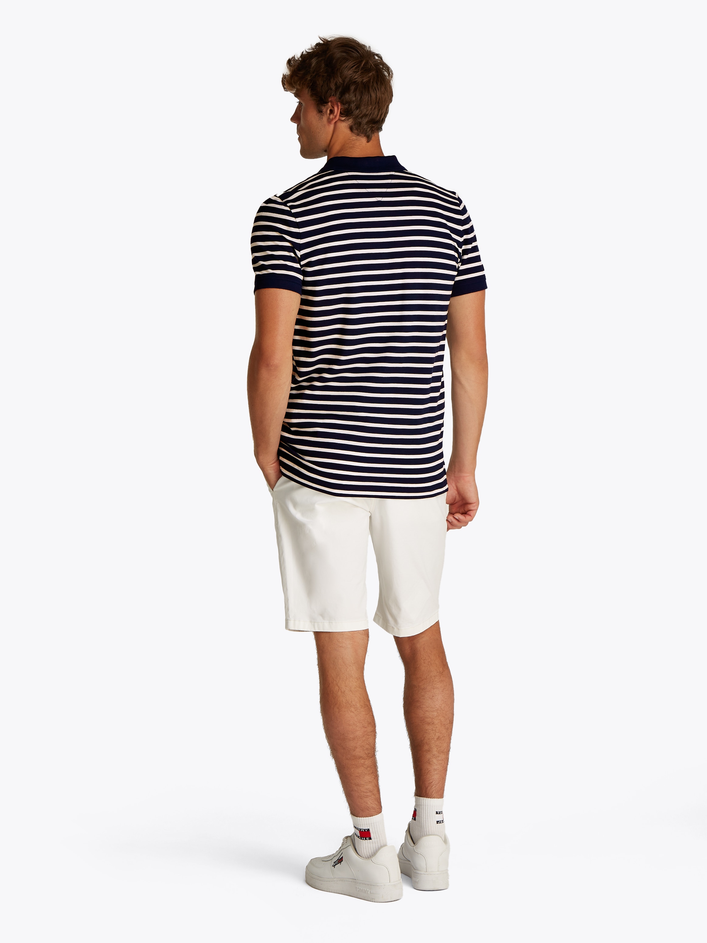 Tommy Jeans Poloshirt »TJM SLIM PLACKET POLO EXT«, modisch geringelt
