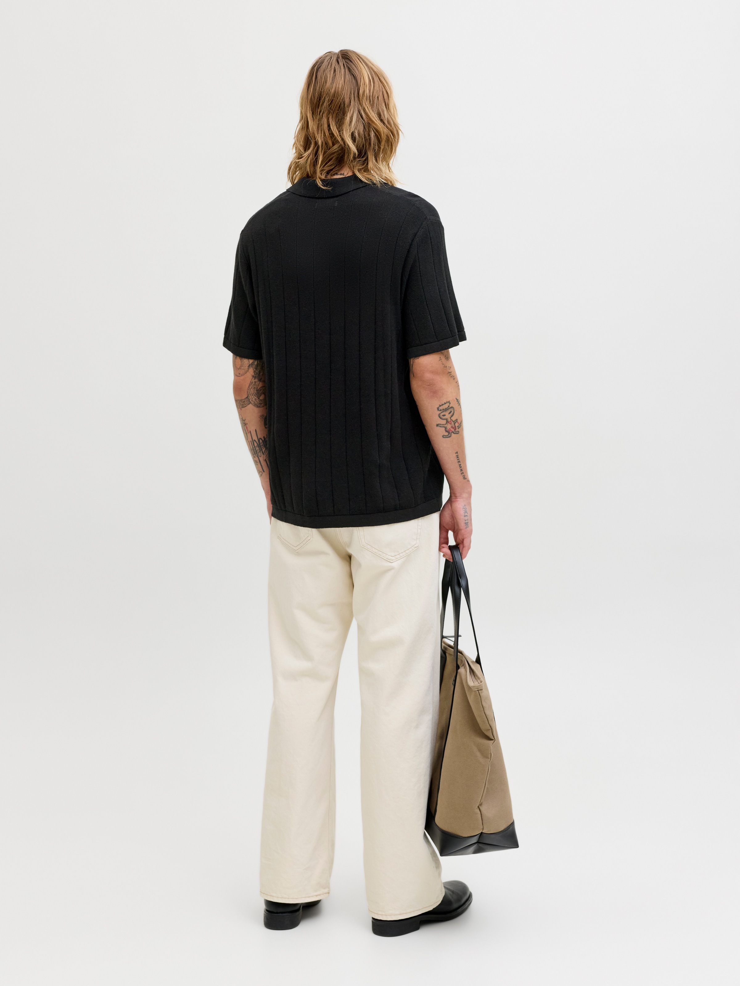 Jack & Jones Polokragenpullover »JJEBRADLEY KNIT SPLIT NECK SS SN« Baumwolle