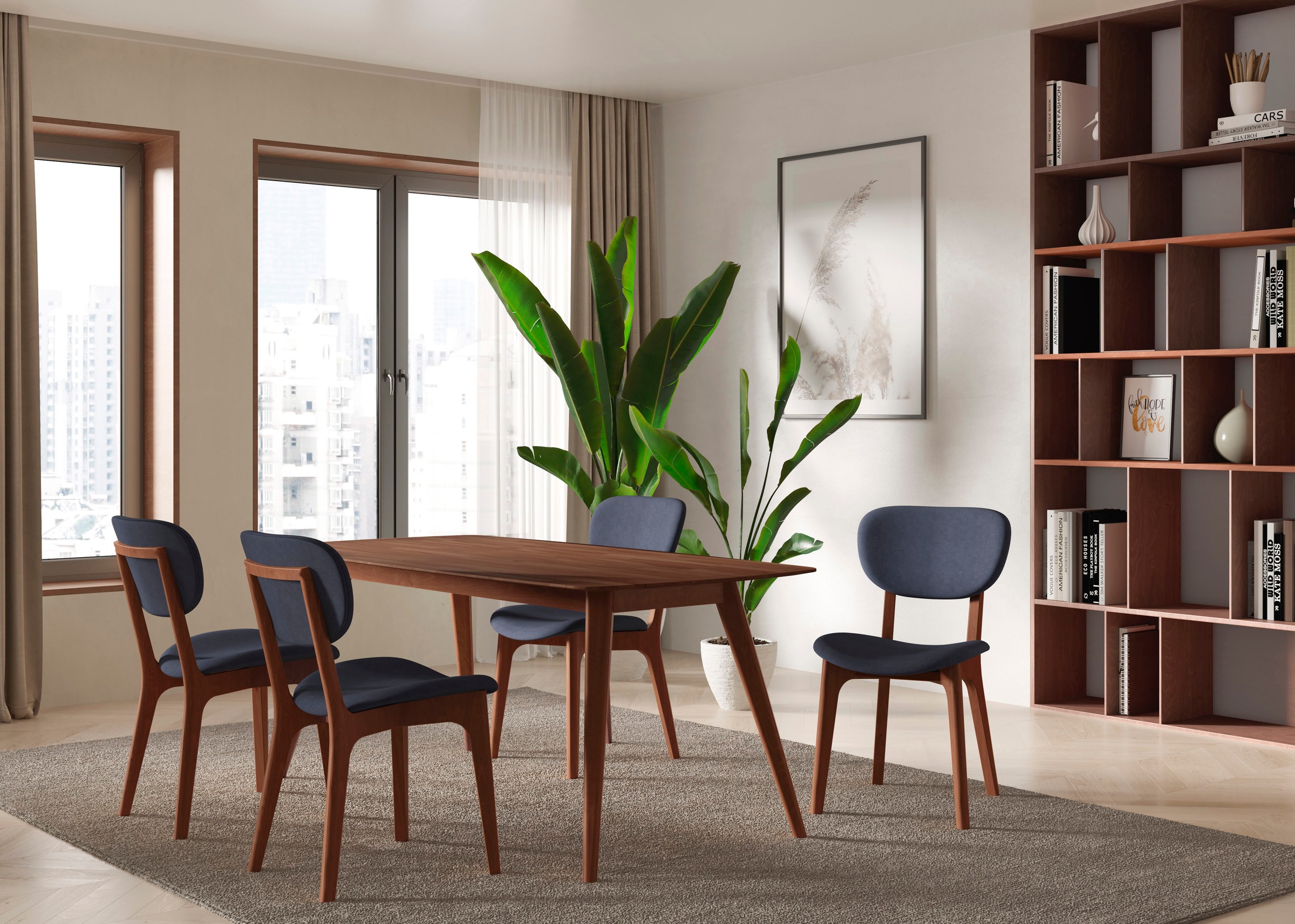 INOSIGN Stuhl »COZY Made in Italy«, (Set), 2 St., Microfaser, Gestell in Buche, Kirsch- oder Nussbaum, Massivholz, Design Stuhl