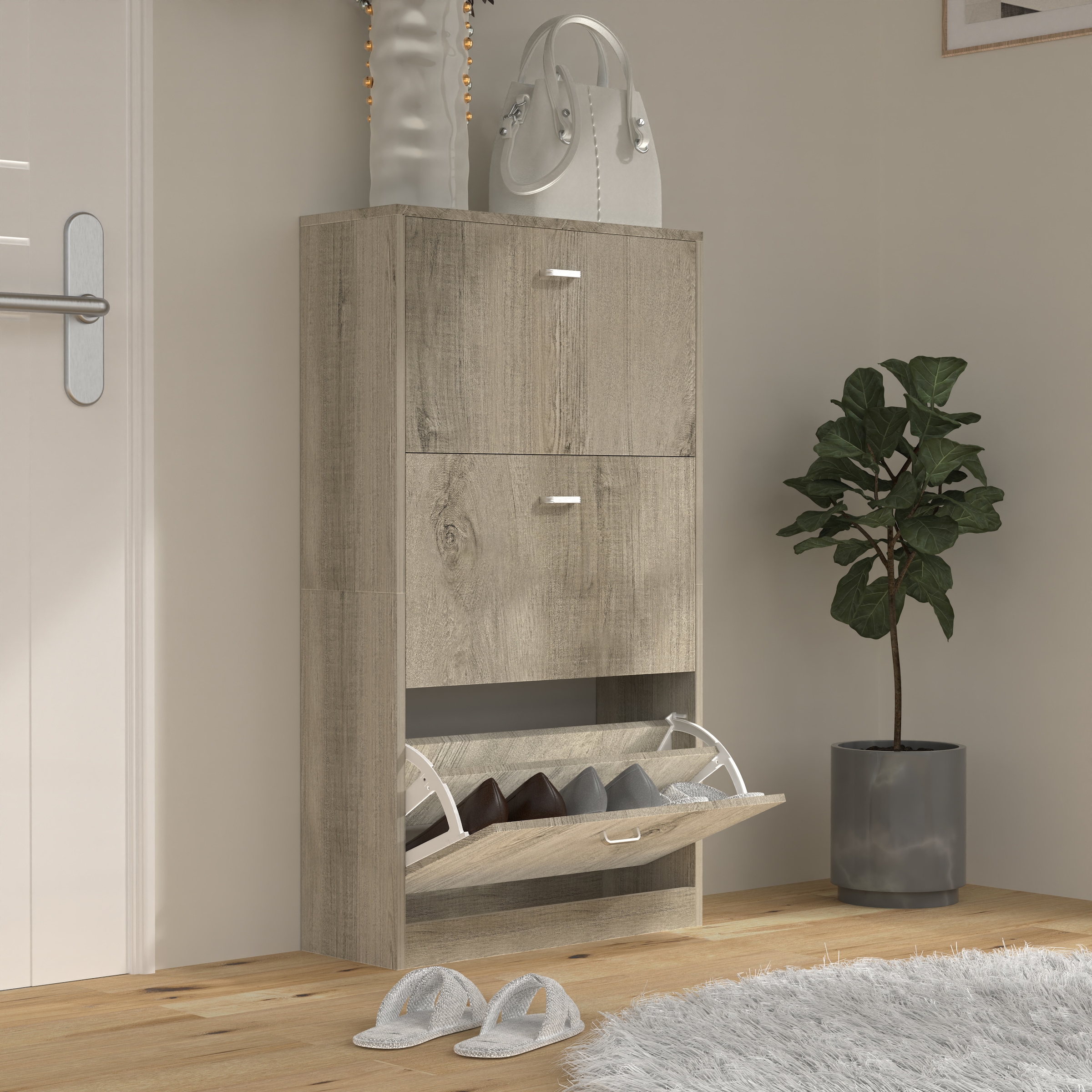 VCM Schuhschrank »Holz Regal Schuhschrank Schuhkipper Serie Sipos L«