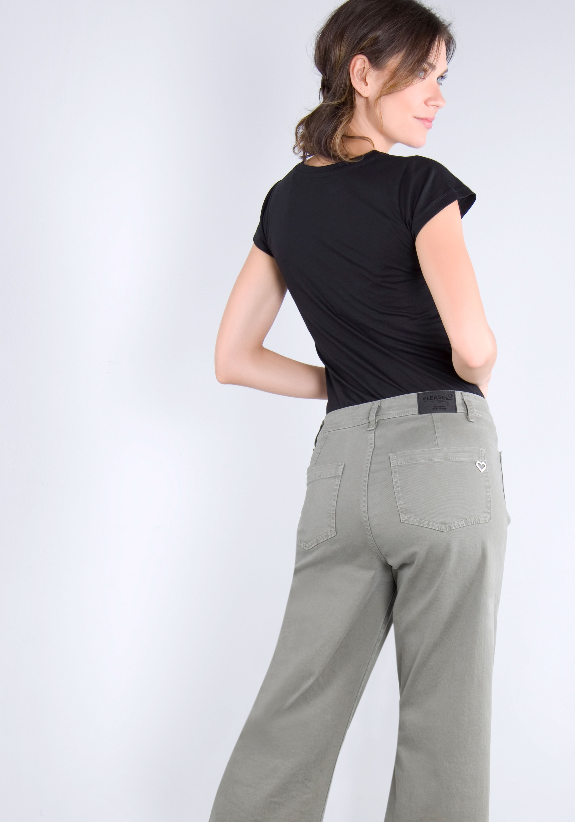 Please Jeans Schlaghose, aus hochwertigem Baumwollmix mit Stretch