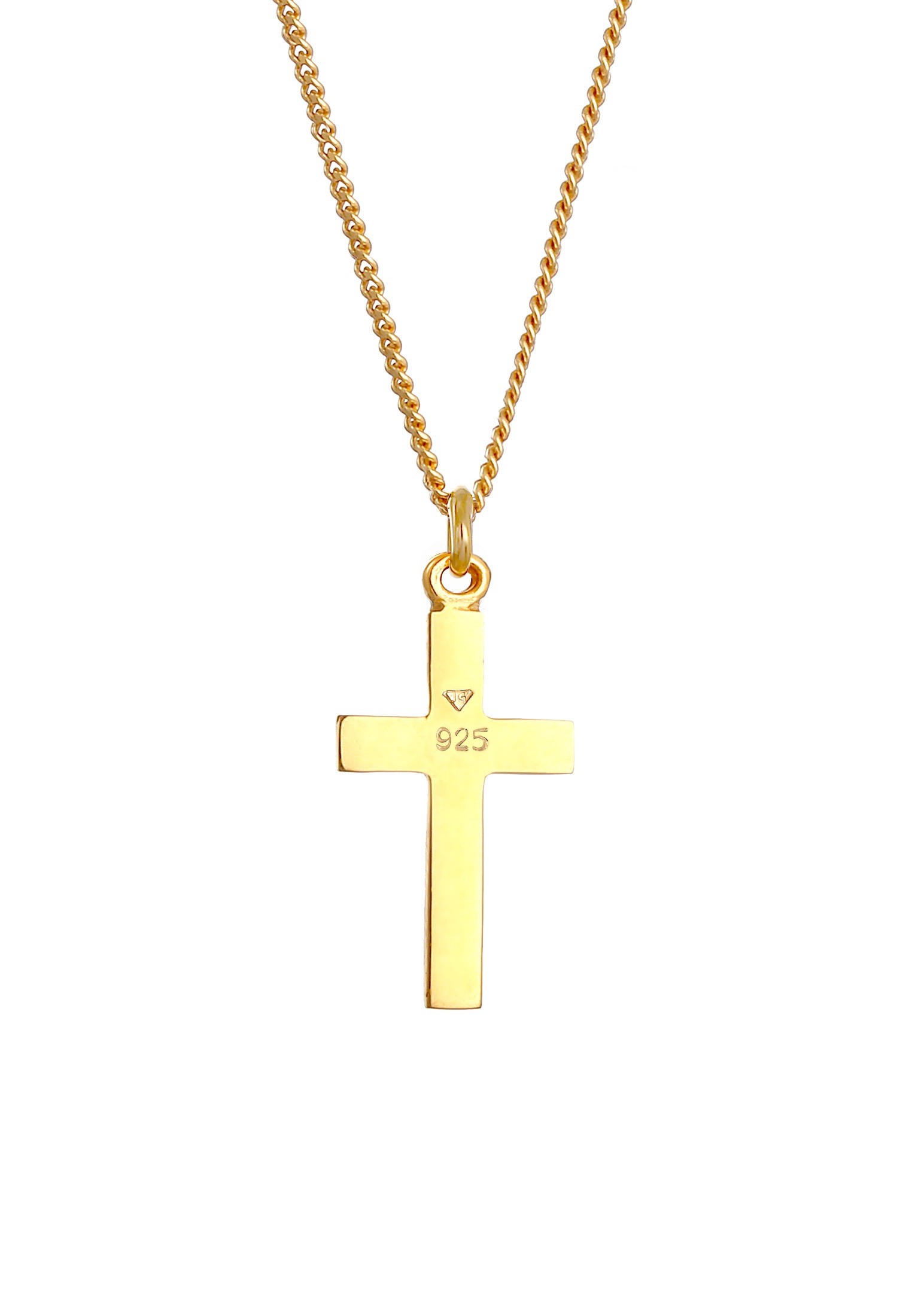 Elli Silberkette »Halskette Kids Kreuz Symbol Kommunion 925 Silber«