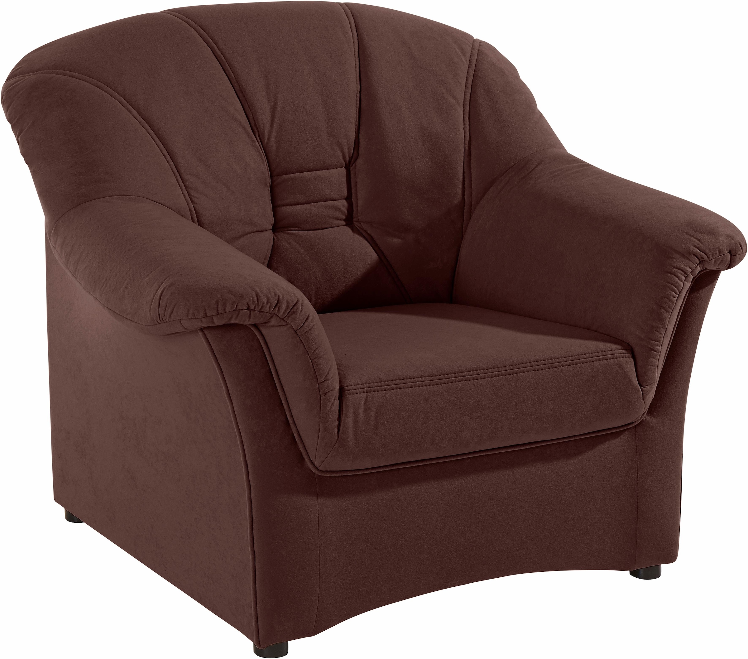 DOMO collection Sessel »Elva, zeitlose Formensprache, elegante Rückensteppung« wahlweise mit Federkern