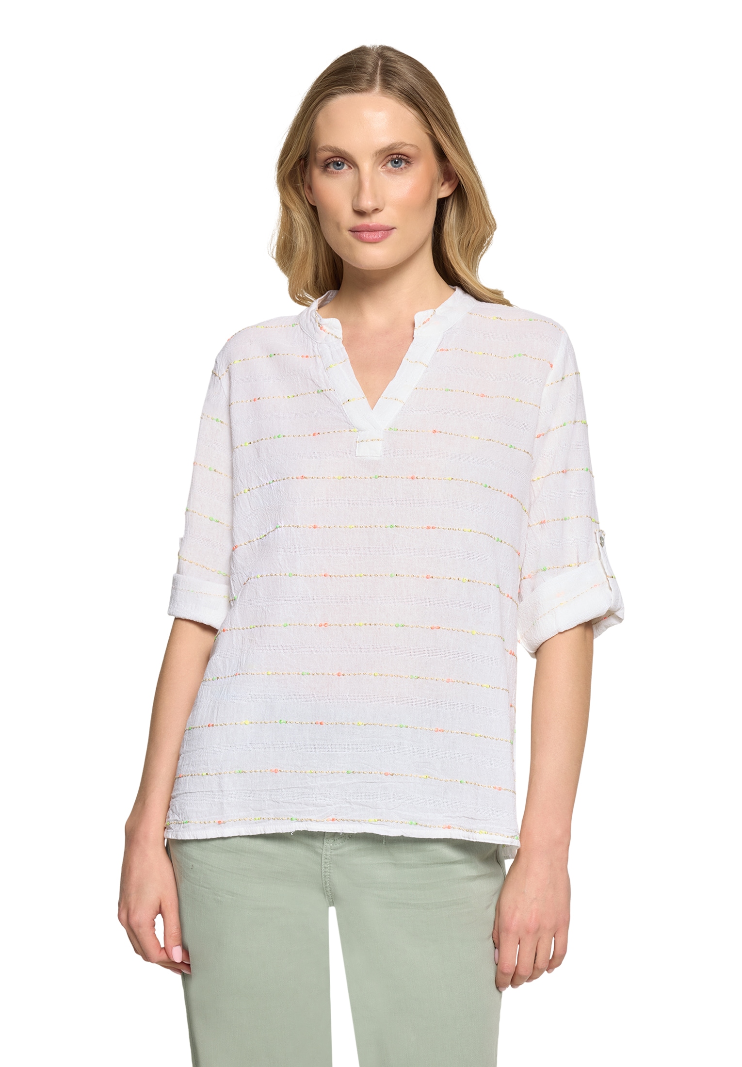 Cartoon Klassische Bluse »Casual-Bluse mit Lurexfaden«