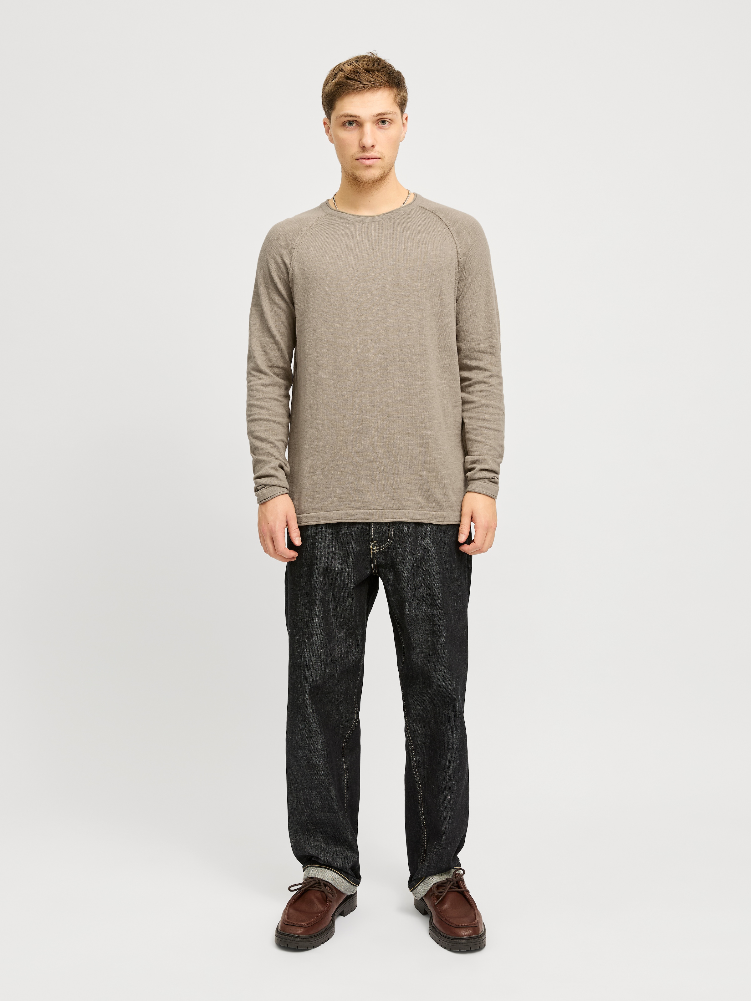 Jack & Jones Rundhalspullover »JJEBREEZE KNIT CREW NECK SN«, mit Rundhalsausschnitt