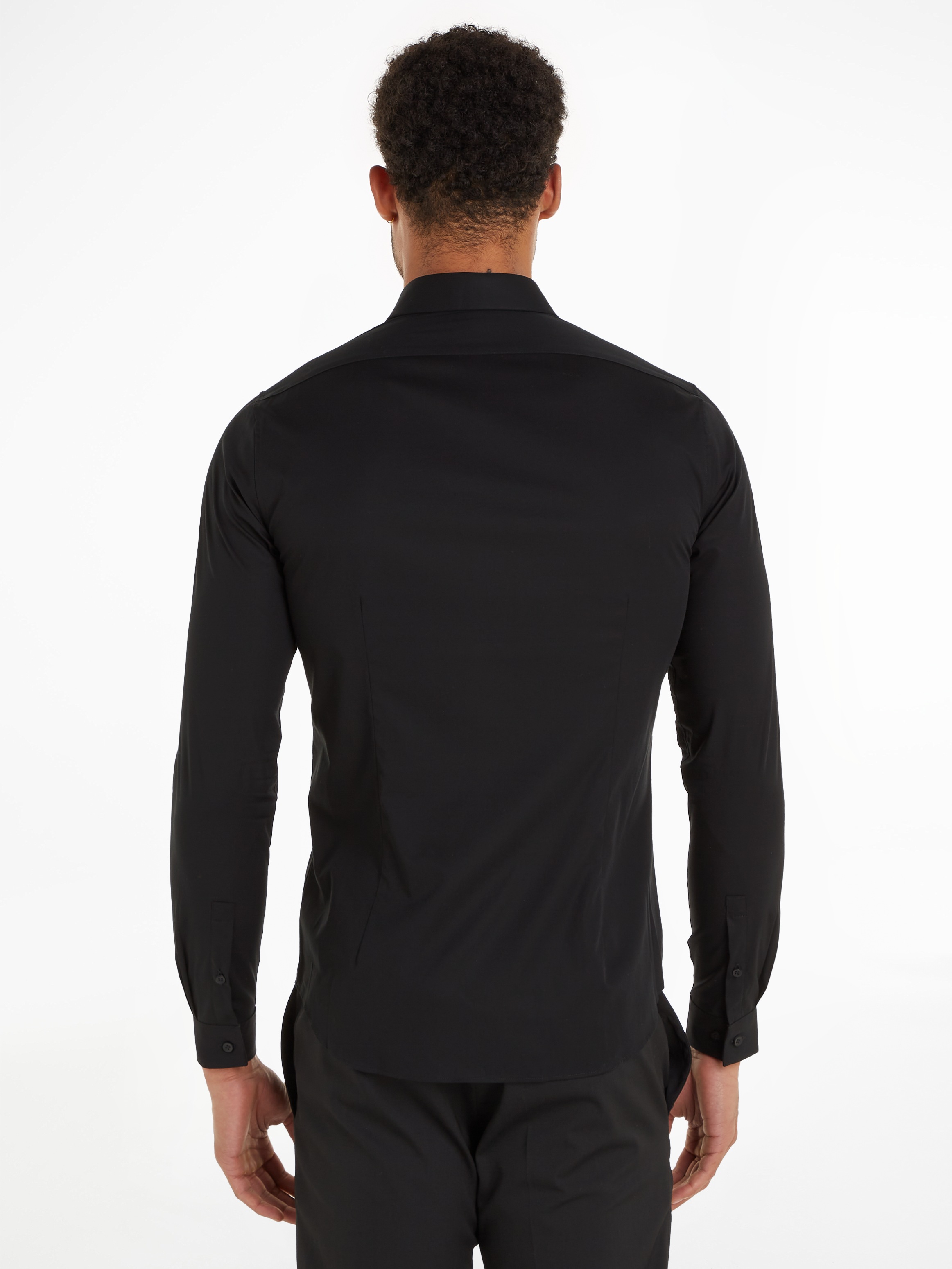 Calvin Klein Langarmhemd »POPLIN HP EXTRA SLIM SHIRT«, mit Logostickerei