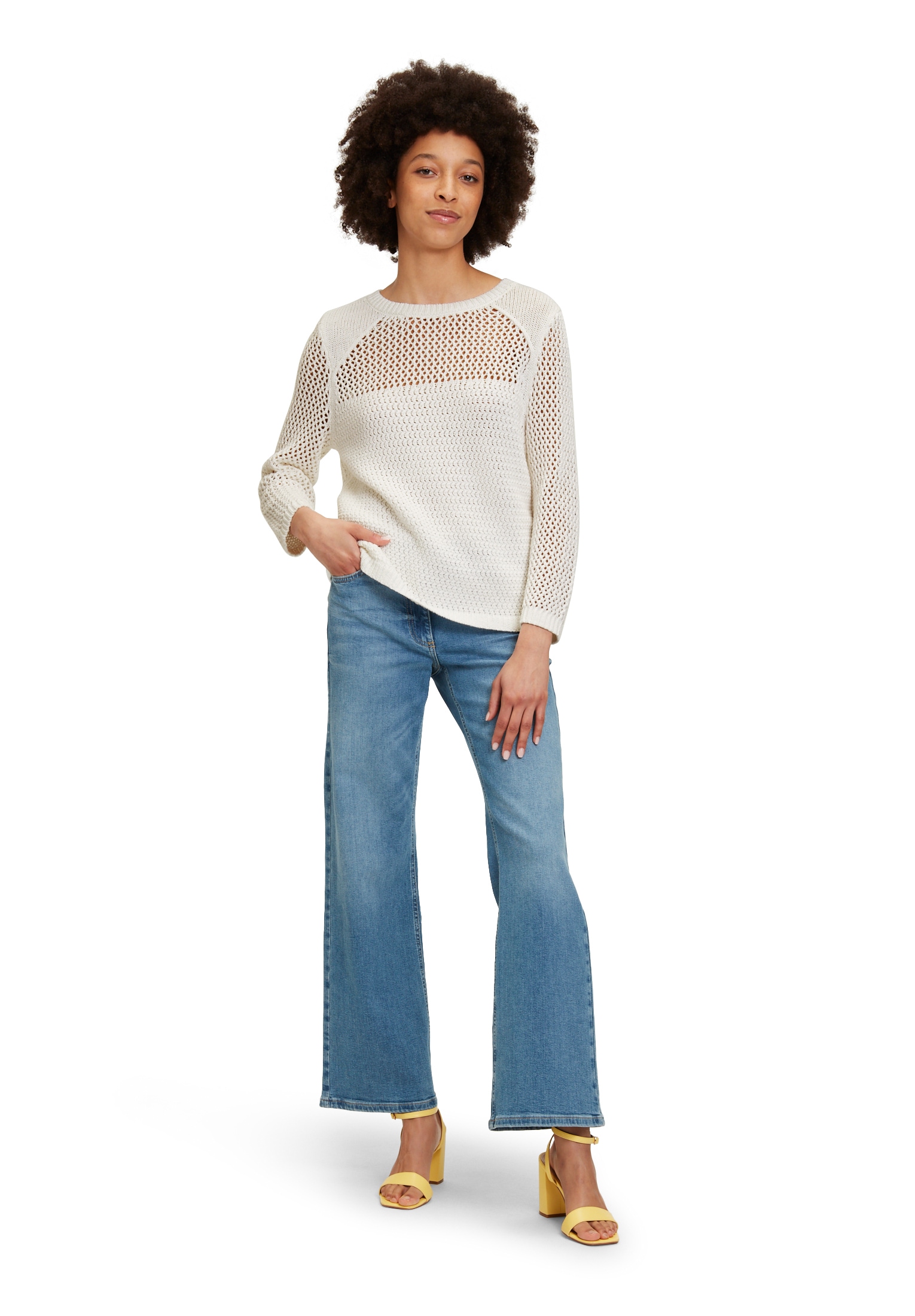 Betty Barclay Rundhalspullover »Grobstrick-Pullover mit Strickdetails«