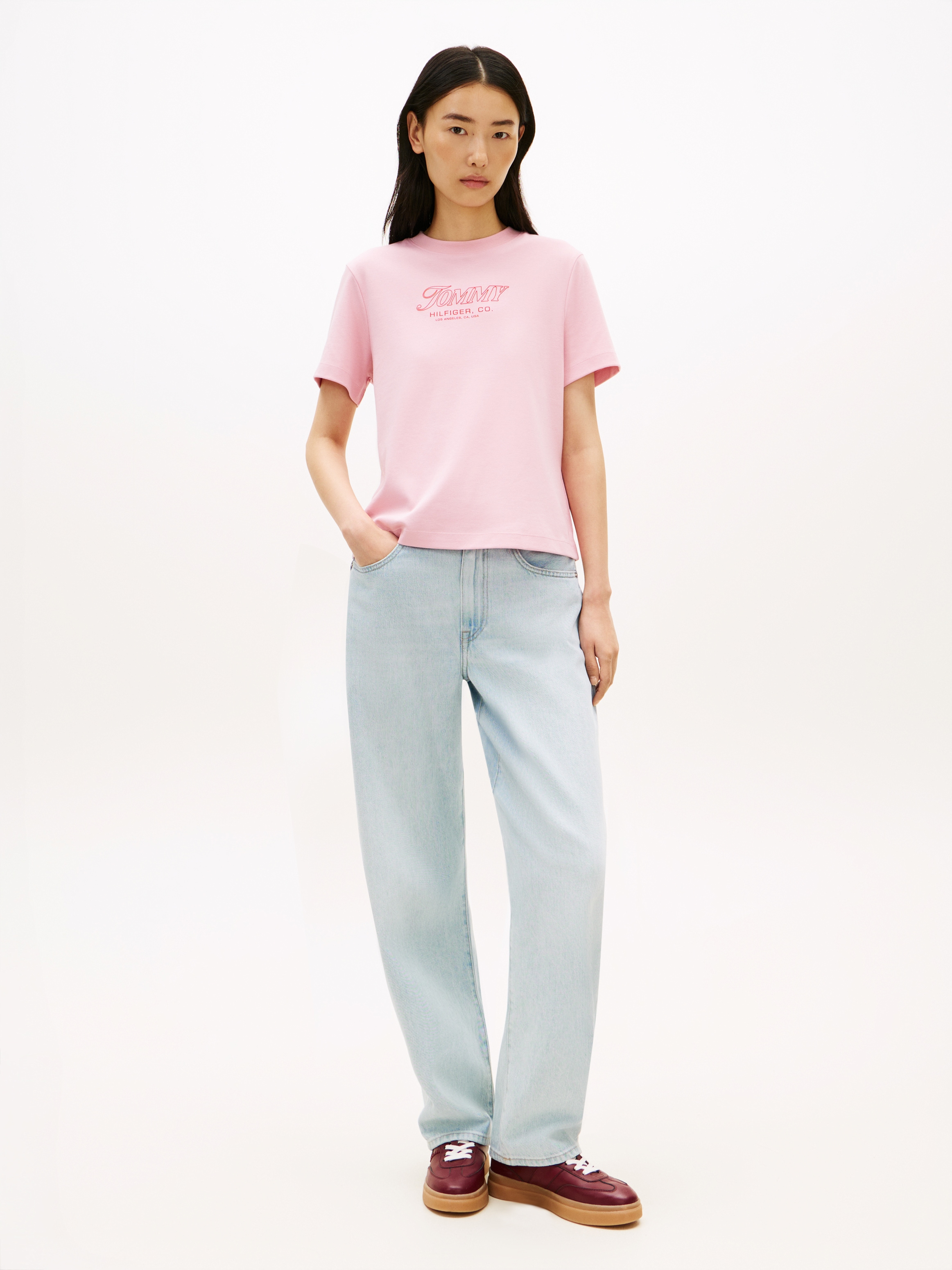 Tommy Hilfiger Kurzarmshirt »TILT GRAPHIC REG C-NK SS TEE« mit großem Logo-Print