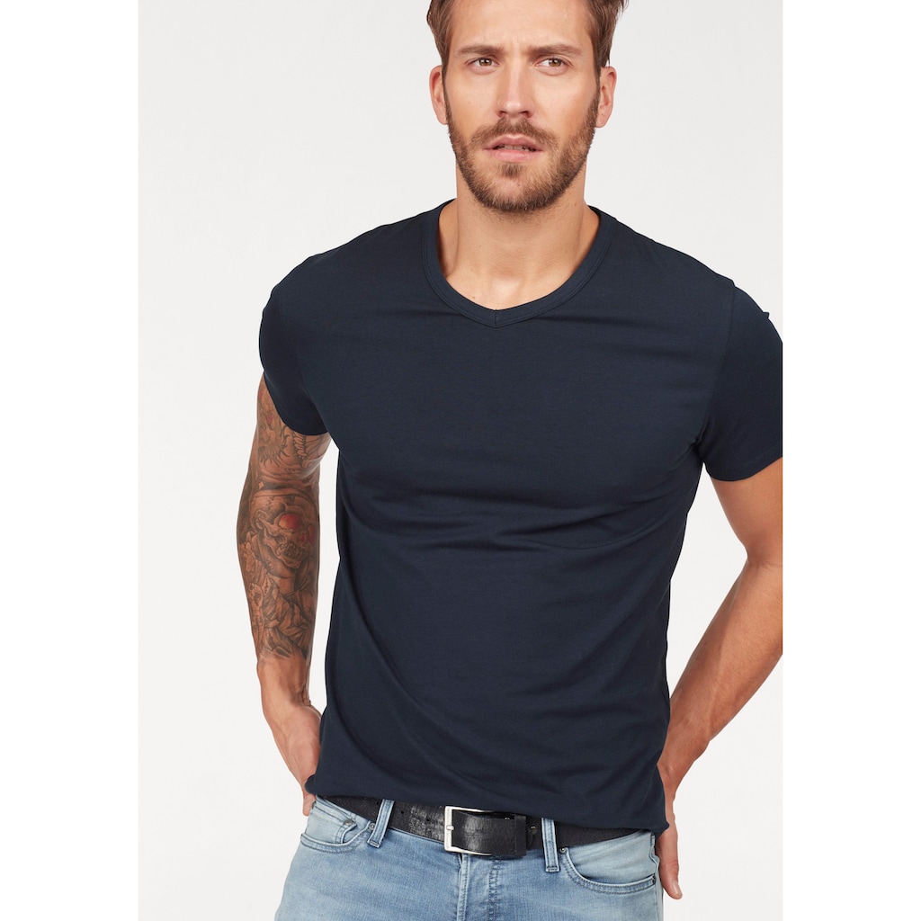 Jack & Jones T-Shirt »SLIM- FIT BASIC TEE V-NECK«