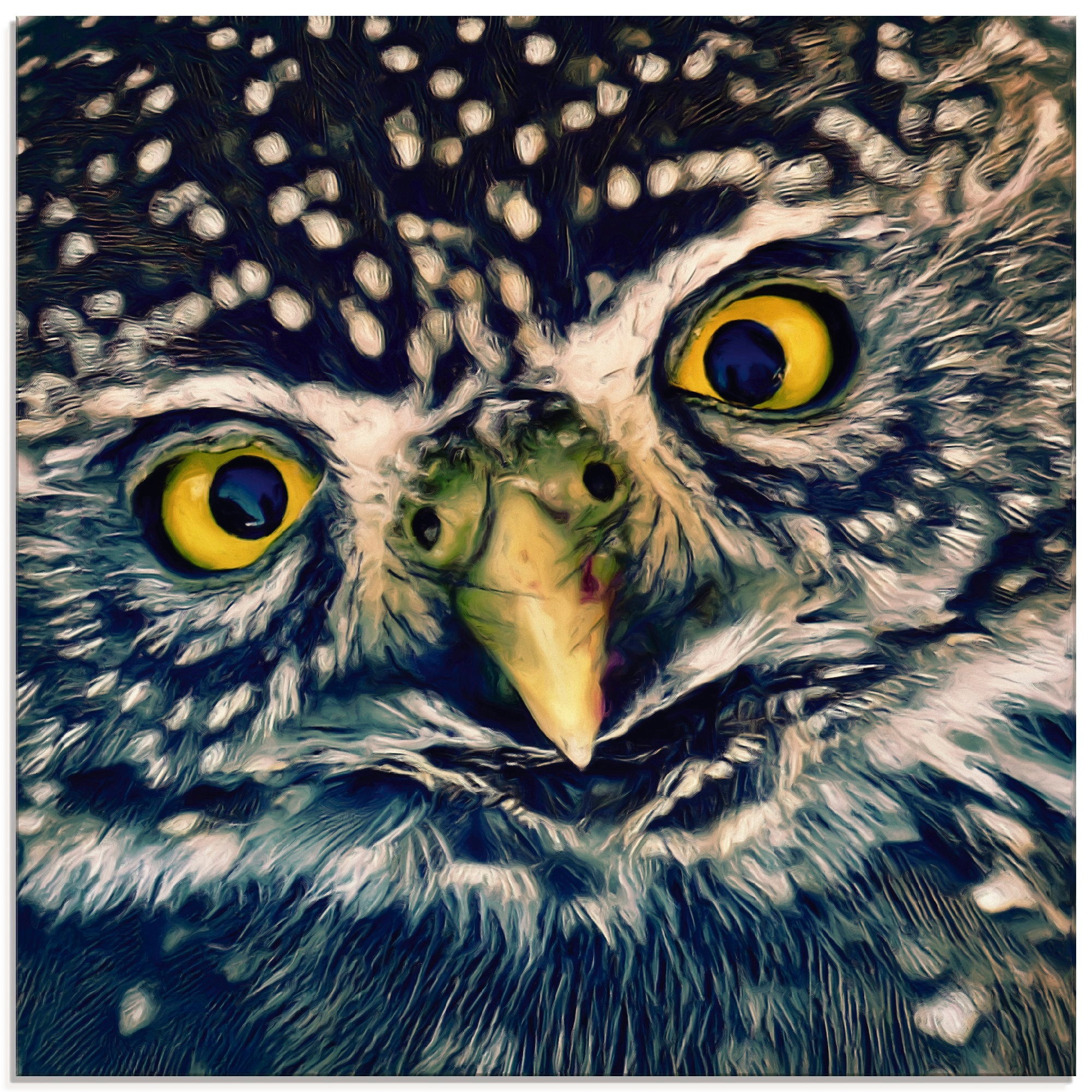 Artland Glasbild »Eule«, Vögel, (1 St.)