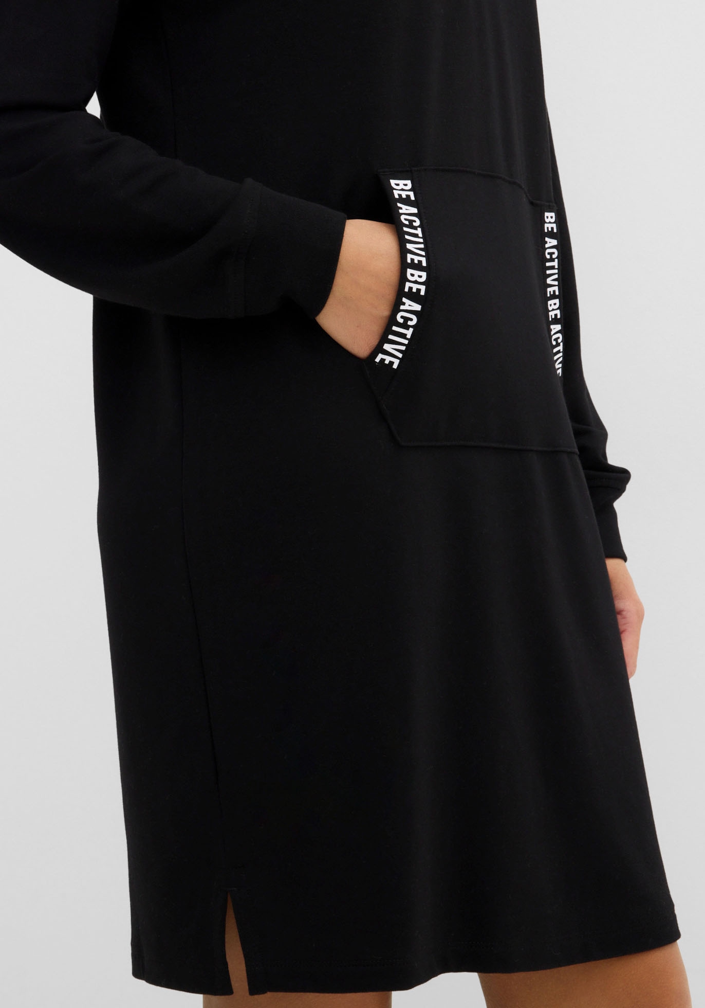 bonprix Sweatkleid für den Alltag, mit langem Arm, aus Viskose-Mix, Casual Stil