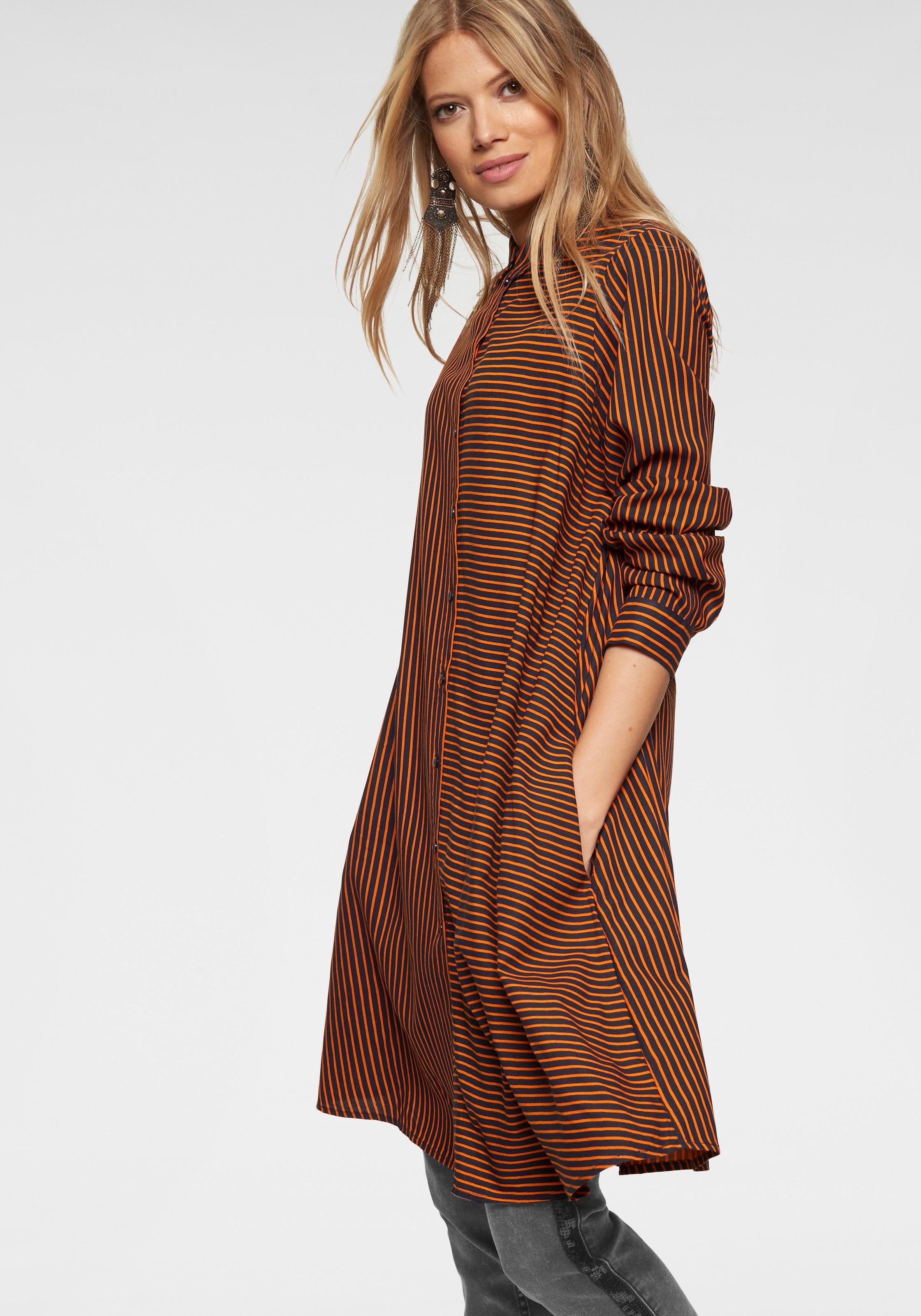 Aniston CASUAL Longbluse, im Streifen und Ringel Dessin