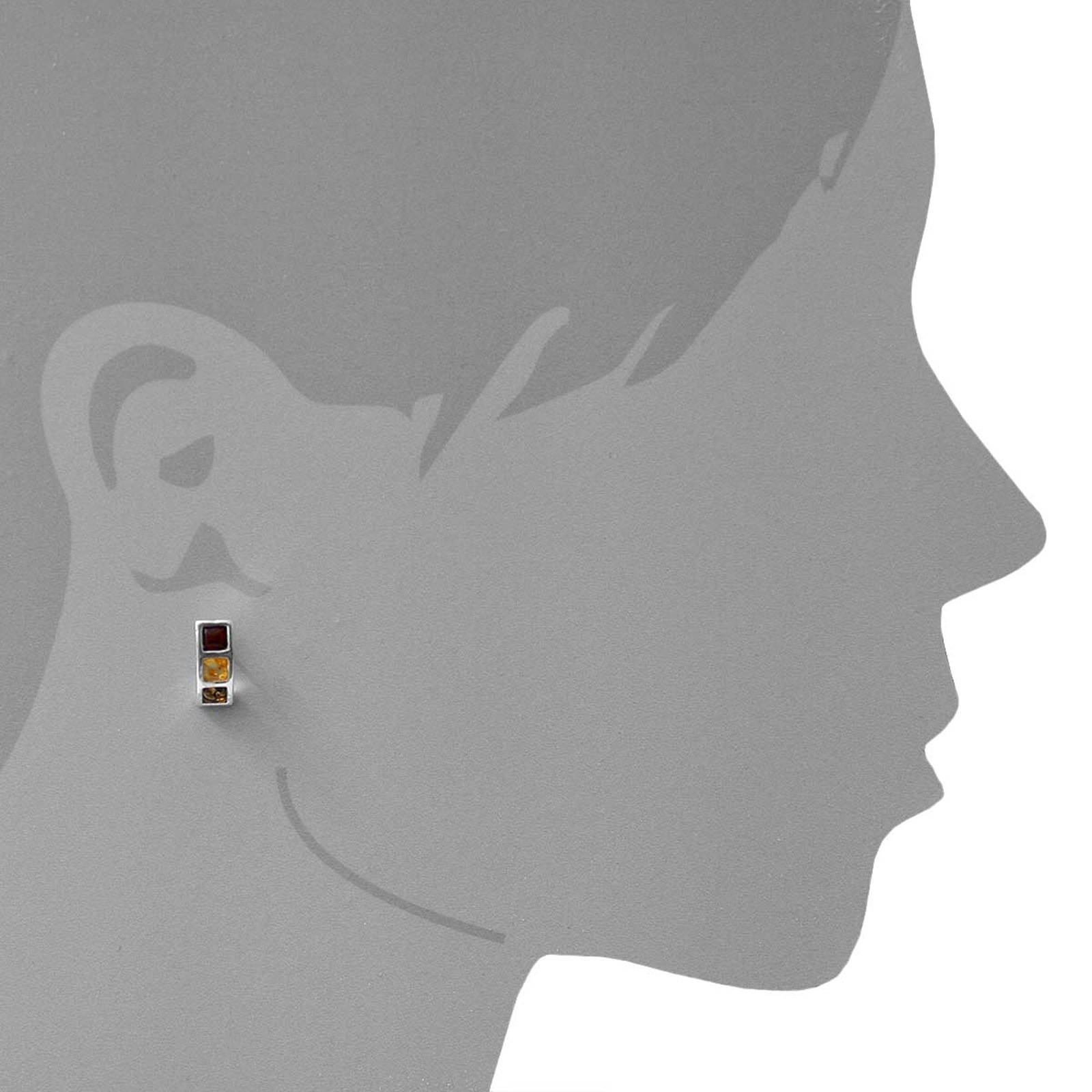 OSTSEE-SCHMUCK Paar Ohrstecker »- Miranda - Silber 925/000 - Bernstein«