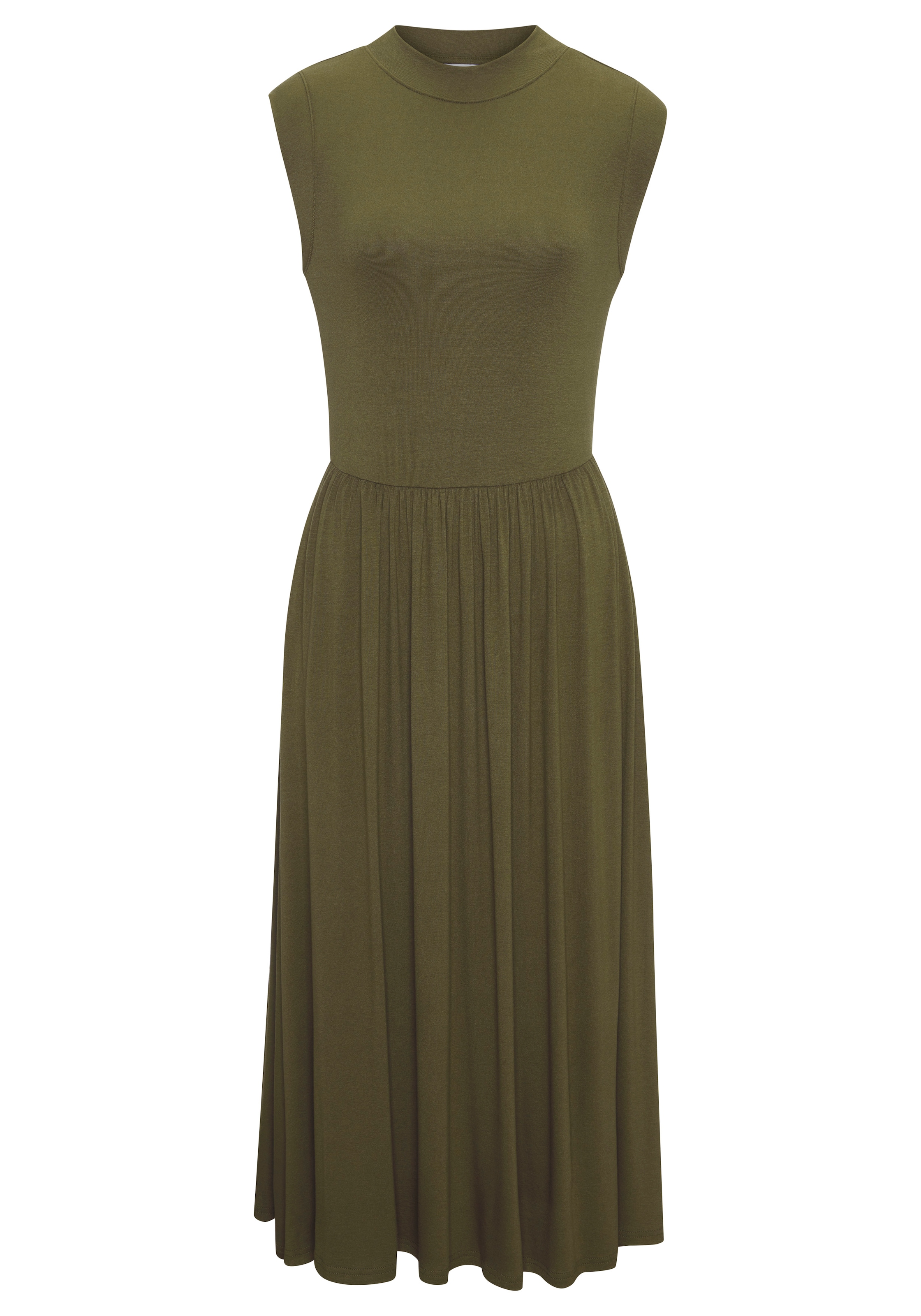 LASCANA Midikleid Seitennahttaschen mit schmalem Oberteil, weiches Jerseykleid, basic