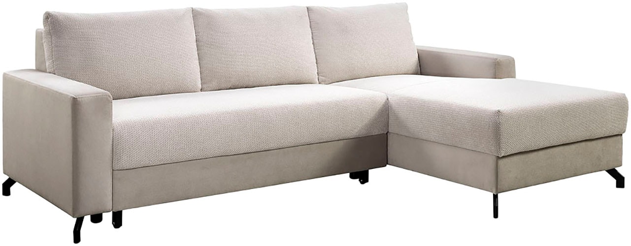exxpo - sofa fashion Ecksofa »Quattro L-Form, B/T: 247/162 cm«, wahlweise mit Bettfunktion, Bettkasten