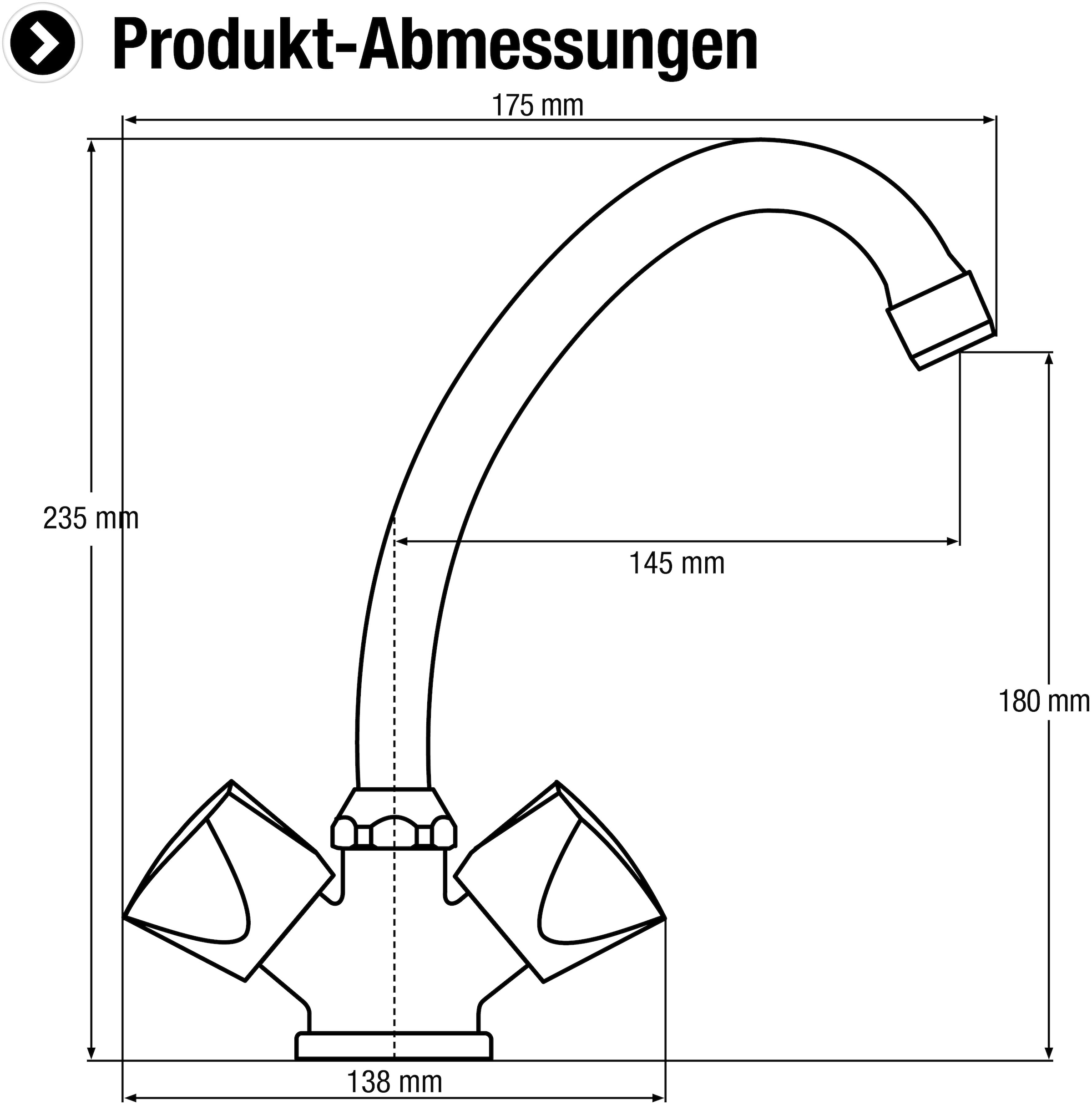 CORNAT Waschtischarmatur »"Lisa" - Verchromter Messingkörper - Hohe Auslaufhöhe - Schwenkbar«, Ohne Ablaufgarnitur / Wasserhahn Bad / Waschbecken-Armatur/ Badarmatur