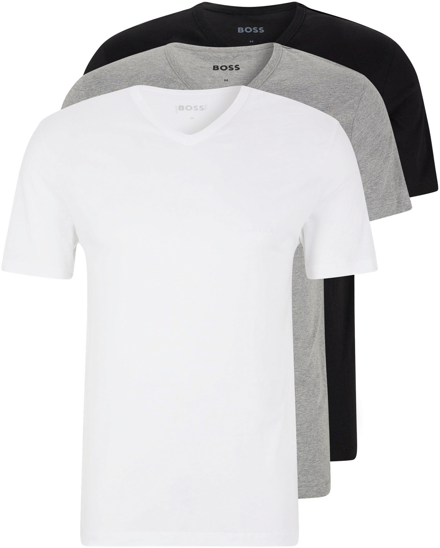 BOSS V-Shirt »T-Shirt VN 3P CO«, (Packung)