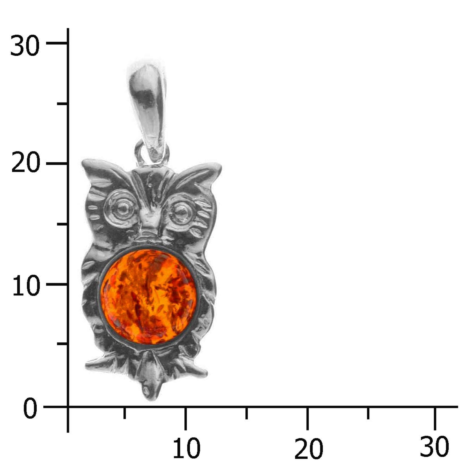 OSTSEE-SCHMUCK Kettenanhänger »- Uhu - Silber 925/000 - Bernstein«