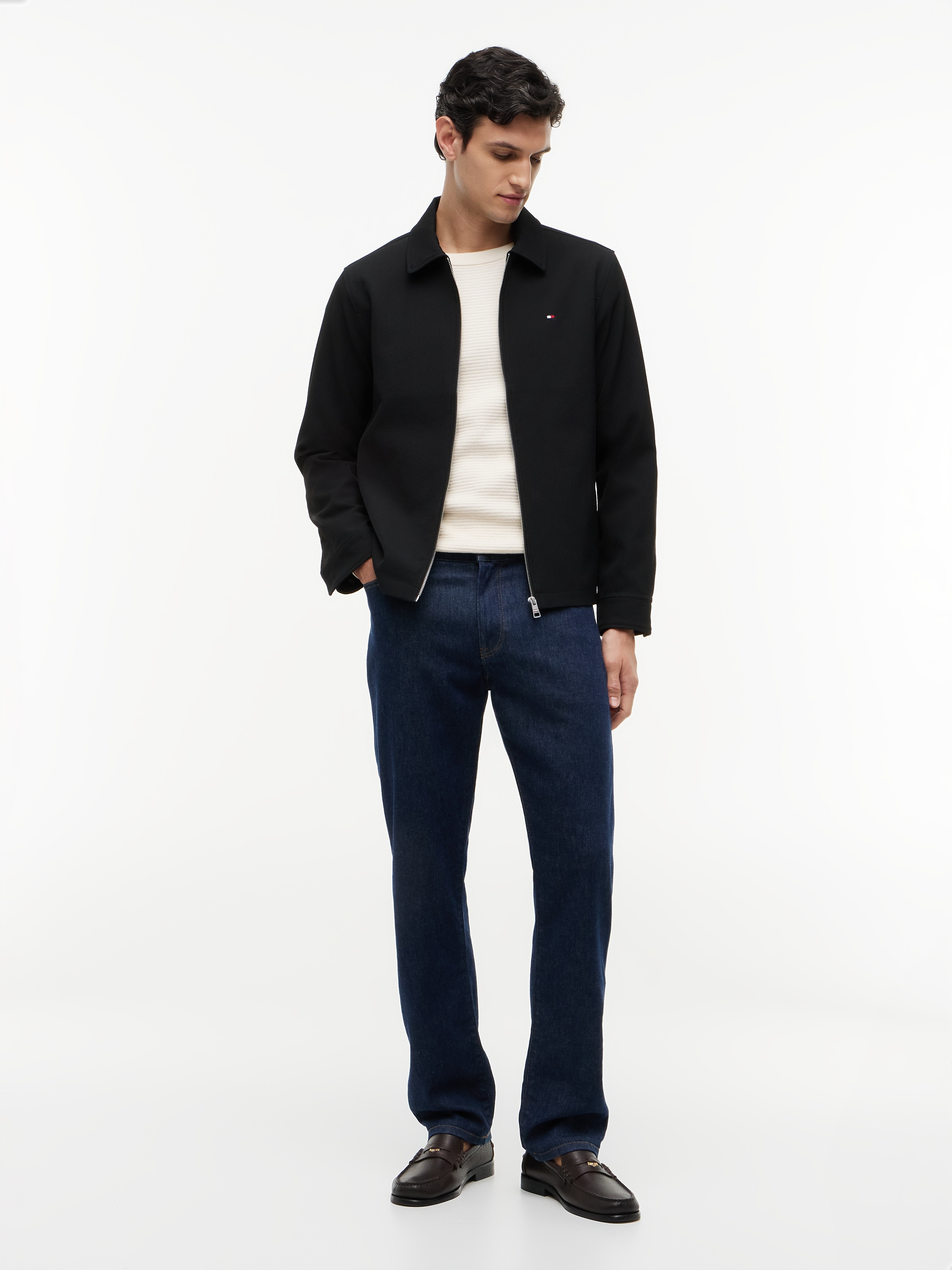 Tommy Hilfiger Kurzjacke »LIGHT WEIGHT TWILL SHACKET« Twill Struktur Übergangsjacke Blouson Stehkragen Jacke