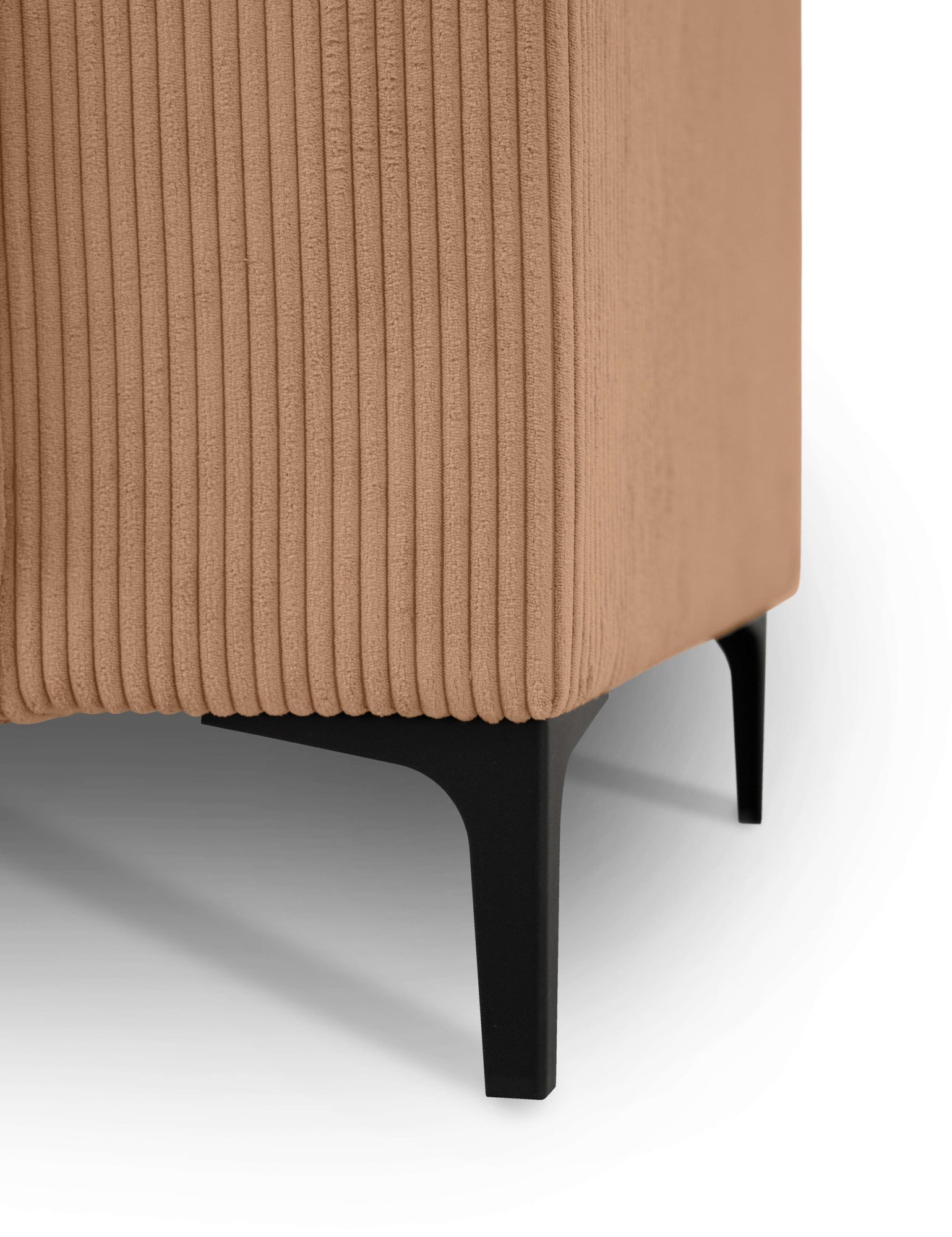 OTTO home Wohnlandschaft »XXL Sofa Oland, Struktur, Flachgewebe, Luxus-Microfaser, Boucle« U-Form, 345 cm, Wellenunterfederung, Skandi-Design, Metallfüße