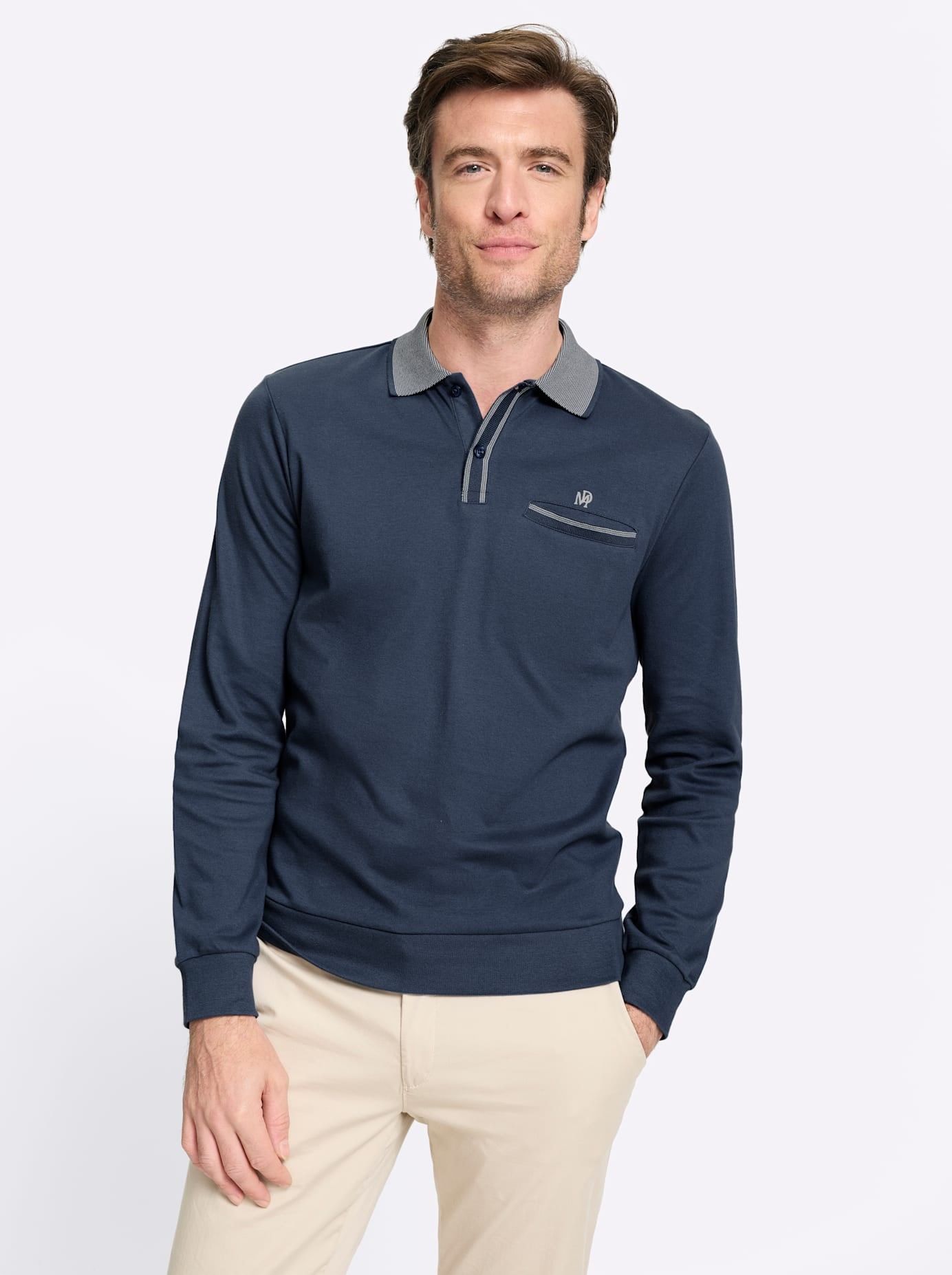 Marco Donati Poloshirt »Langarm-Shirt« 1