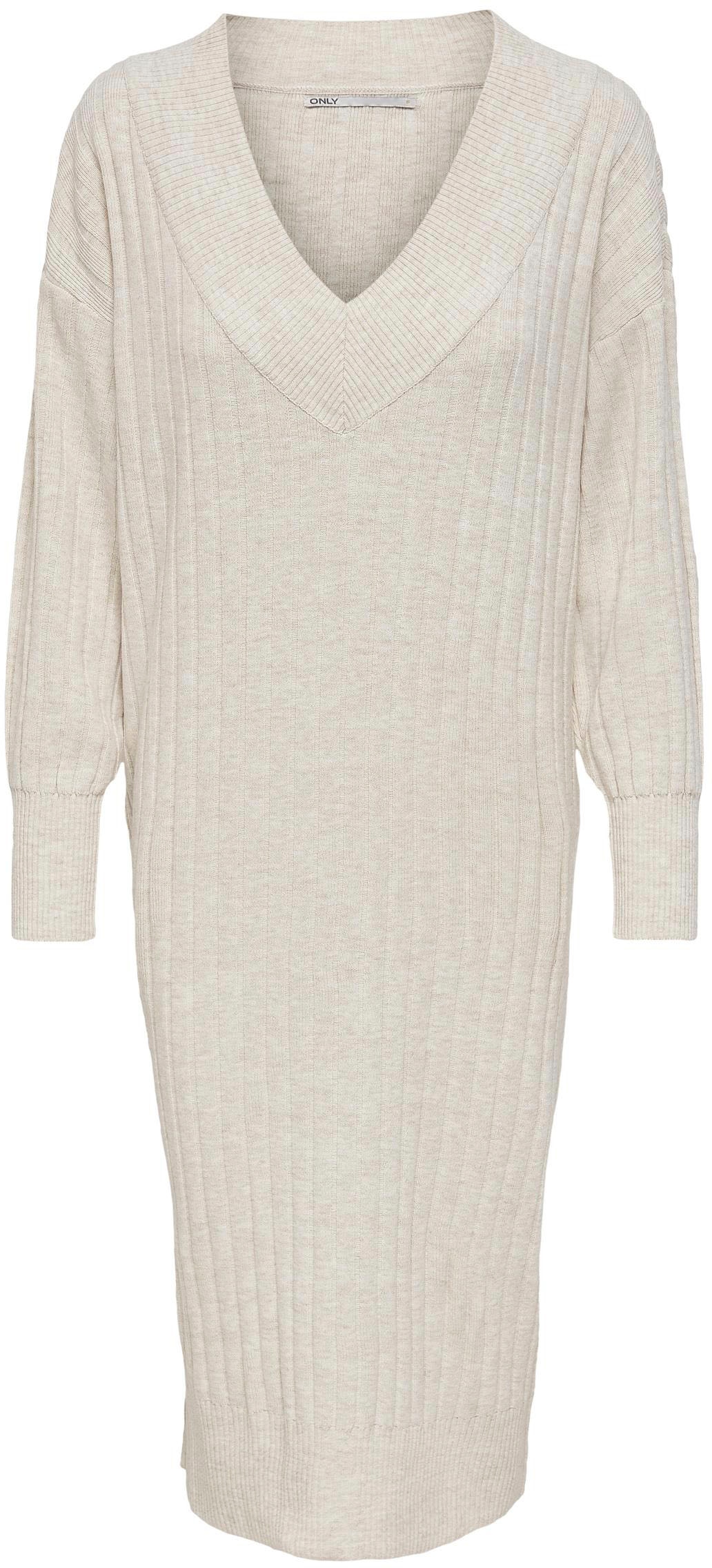 ONLY Strickkleid »ONLNEW TESSA L/S MIDI V DRESS«