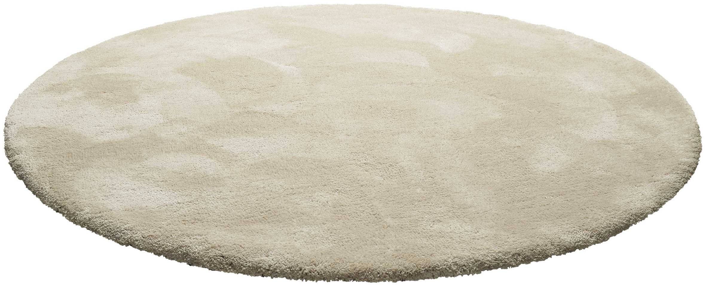 Homie Living Teppich »Pisa«, rund, 25 mm Höhe, Hochflor, Microfaser, uni, weich, Shaggy, Wohnzimmer, Schlafzimmer