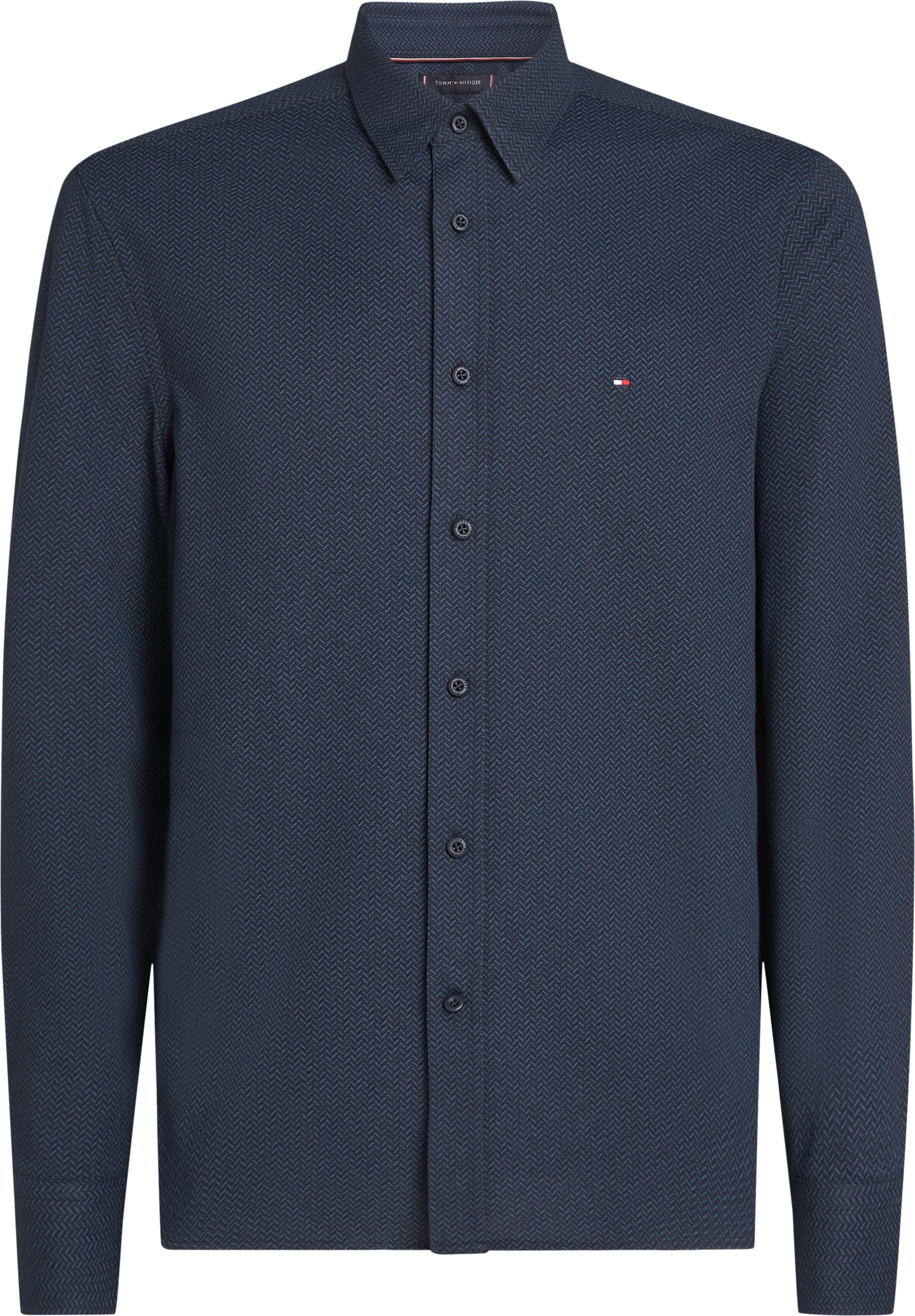 Tommy Hilfiger Businesshemd »PERFORMANCE OXF PIQUE PRT SHIRT«, mit Fischgratmuster