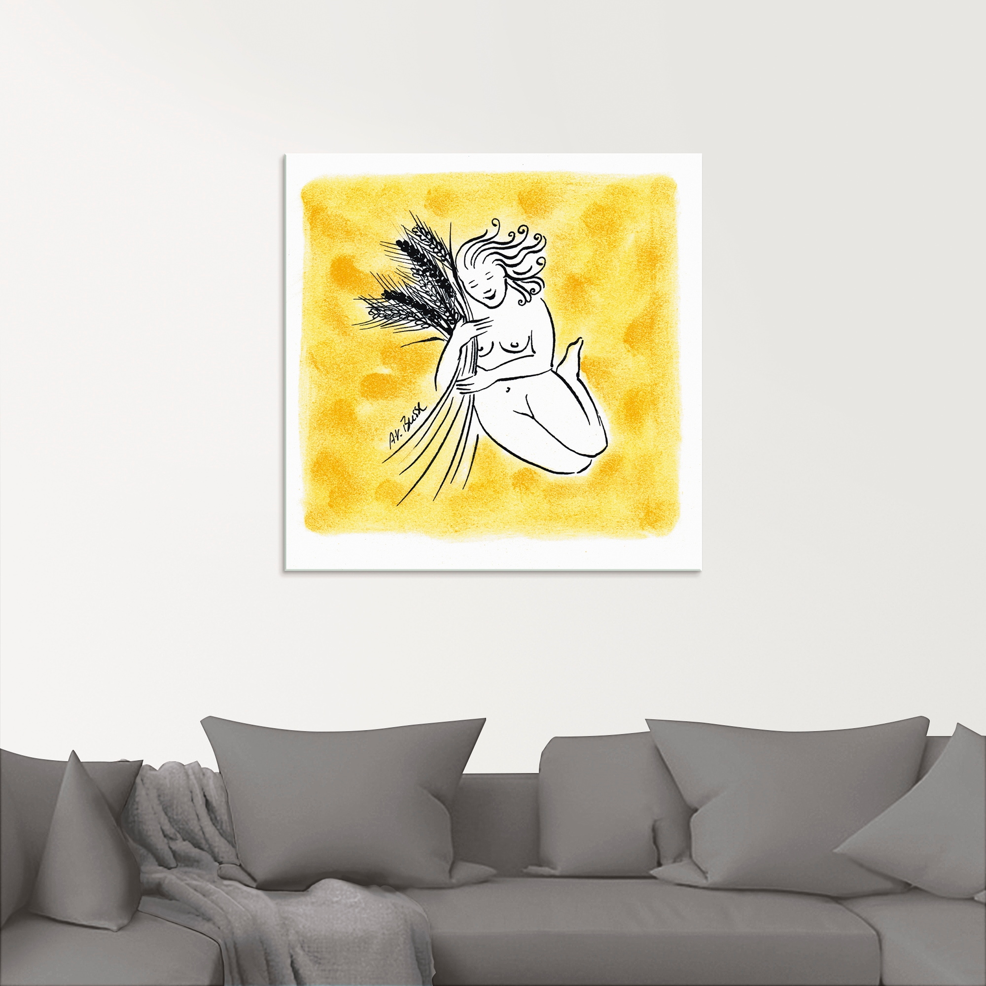 Artland Glasbild »Serie Sternzeichen Jungfrau«, Sternzeichen, (1 St.), in verschiedenen Größen