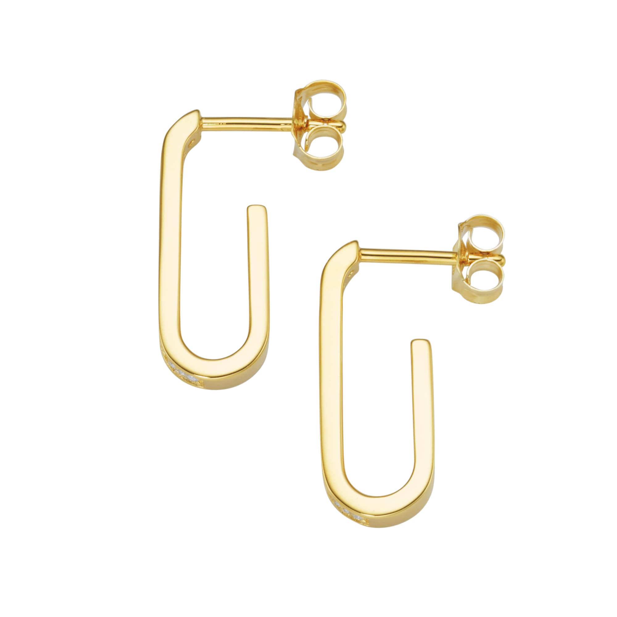 GIORGIO MARTELLO MILANO Paar Ohrstecker »Ohrstecker mit Zirkonia, vergoldet, Silber 925«
