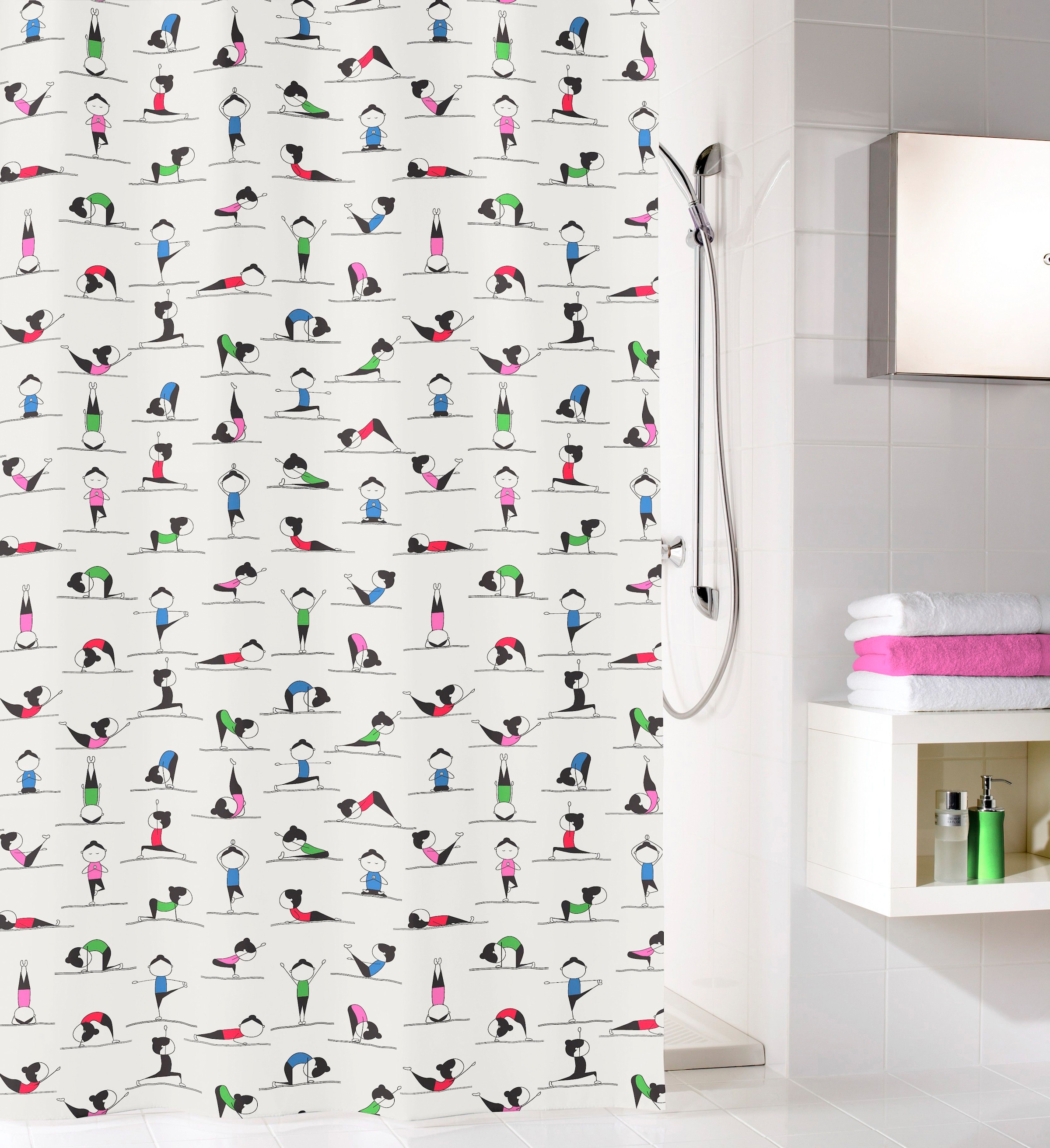 Kleine Wolke Duschvorhang »Yogi«, Breite 180 cm, Höhe 200 cm