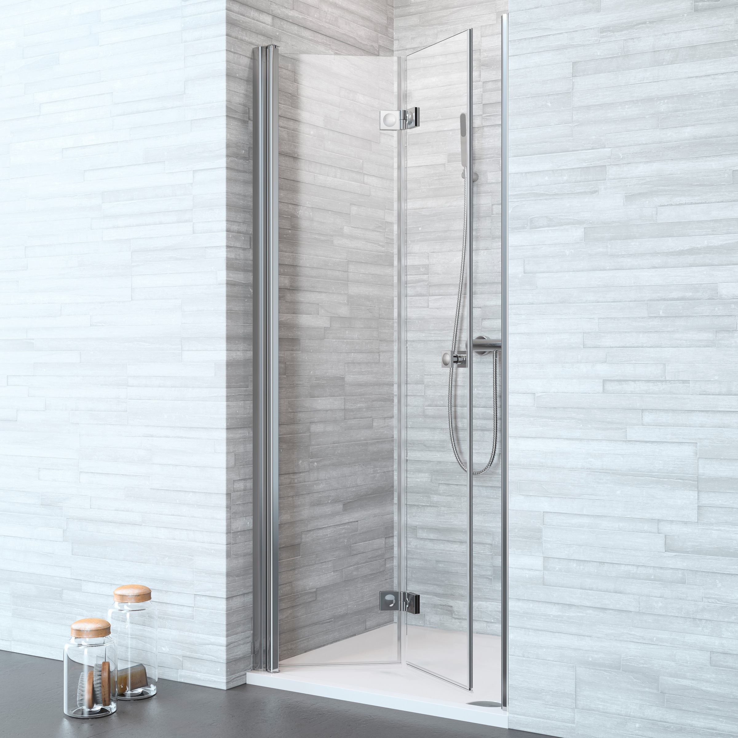 welltime by GEO Dusch-Falttür »BDNH4001000L«, nur links montierbar
