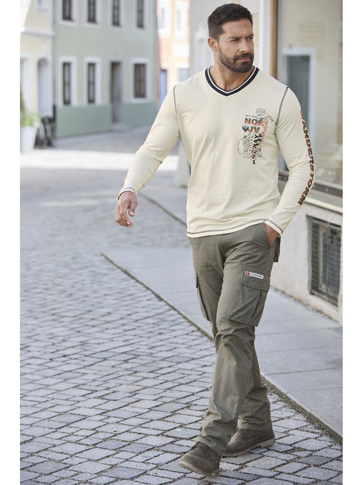 Jan Vanderstorm Langarm-Poloshirt »Langarmshirt RAGNHILD«
