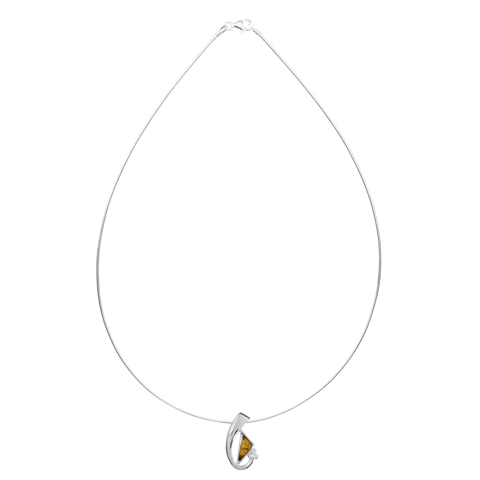OSTSEE-SCHMUCK Kette mit Anhänger »- Gleiter-Dagny - Silber 925/000 - Bernstein/Zirk.«