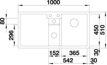 Blanco »COLLECTIS 6 S« aus SILGRANIT®, inkl. Depot-Schale mit Deckel