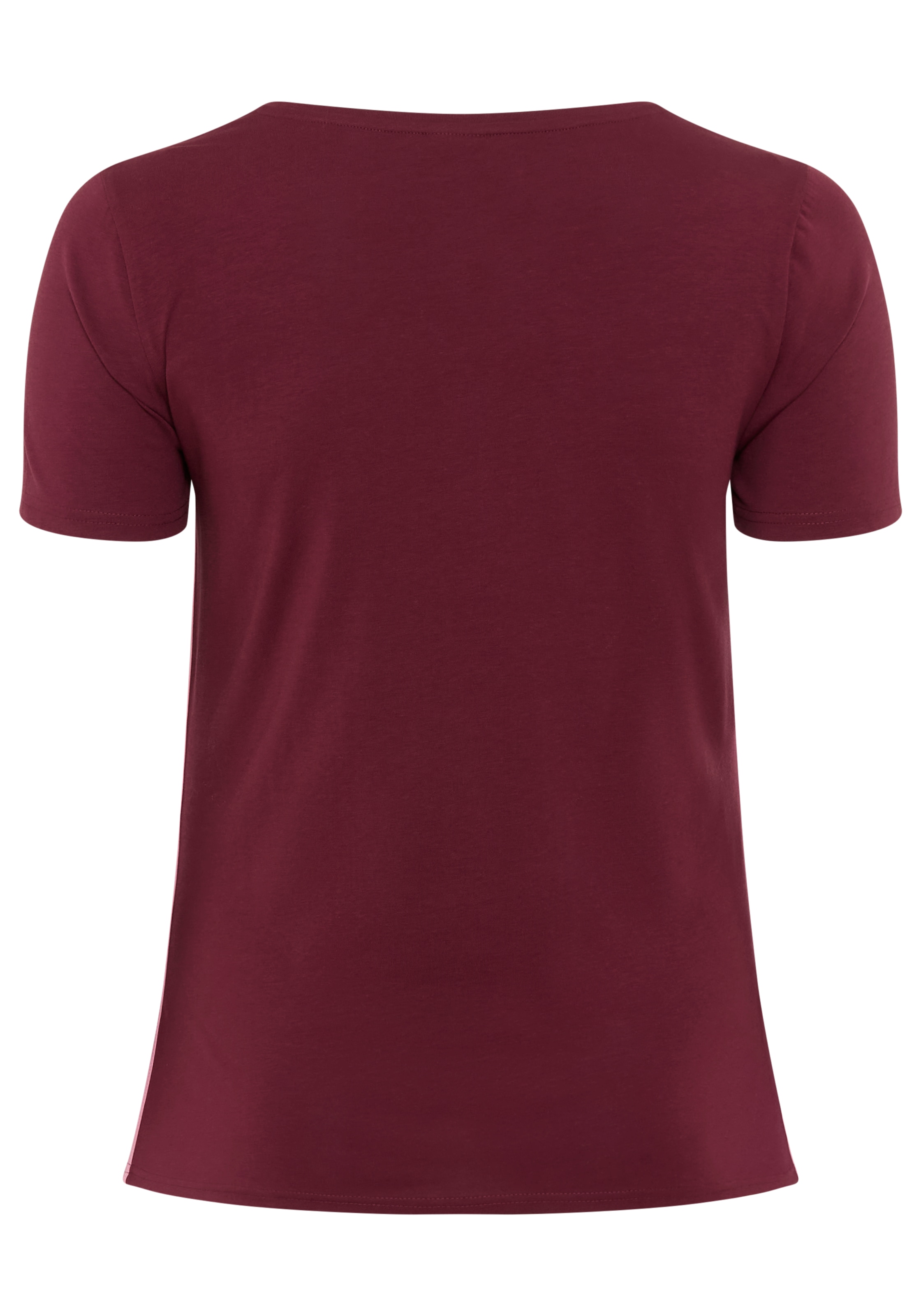 H.I.S T-Shirt, Kurzarm, figurfreundlicher Schnitt, unifarben, V-Ausschnitt
