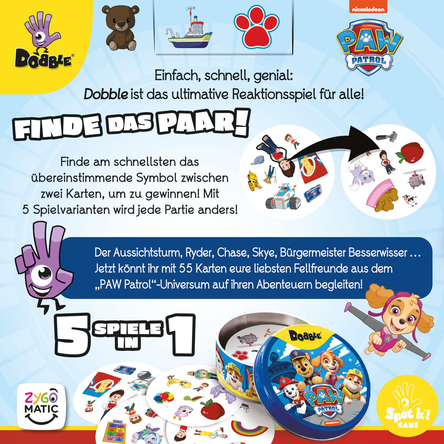 Asmodee Spiel »Dobble Paw Patrol«