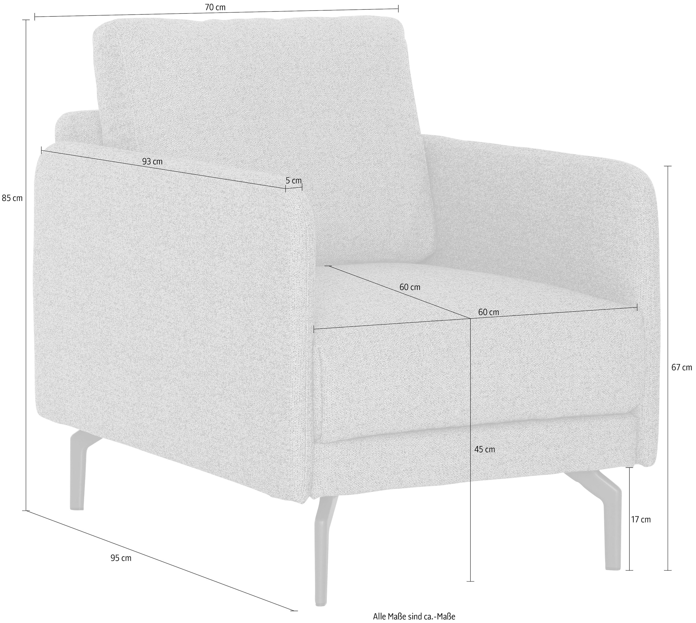 Sessel Shop Online »hs.450«, cm, sehr schmal, hülsta Armlehne Alugussfuß 70 Breite OTTO Umbragrau sofa