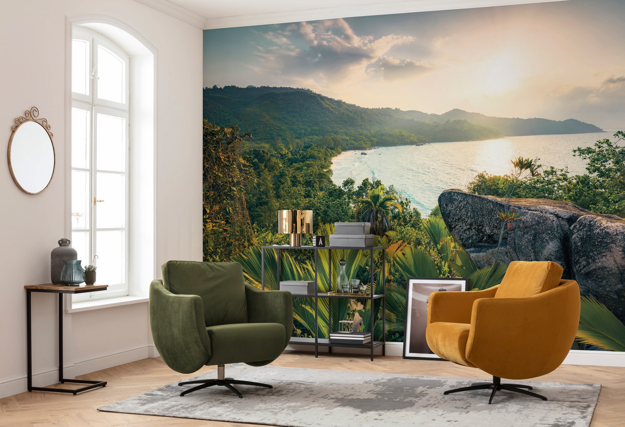Komar Vliestapete »Digitaldruck Vlies - Golden Air - Größe 450 x 280 cm«, bedruckt, Wohnzimmer, Schlafzimmer