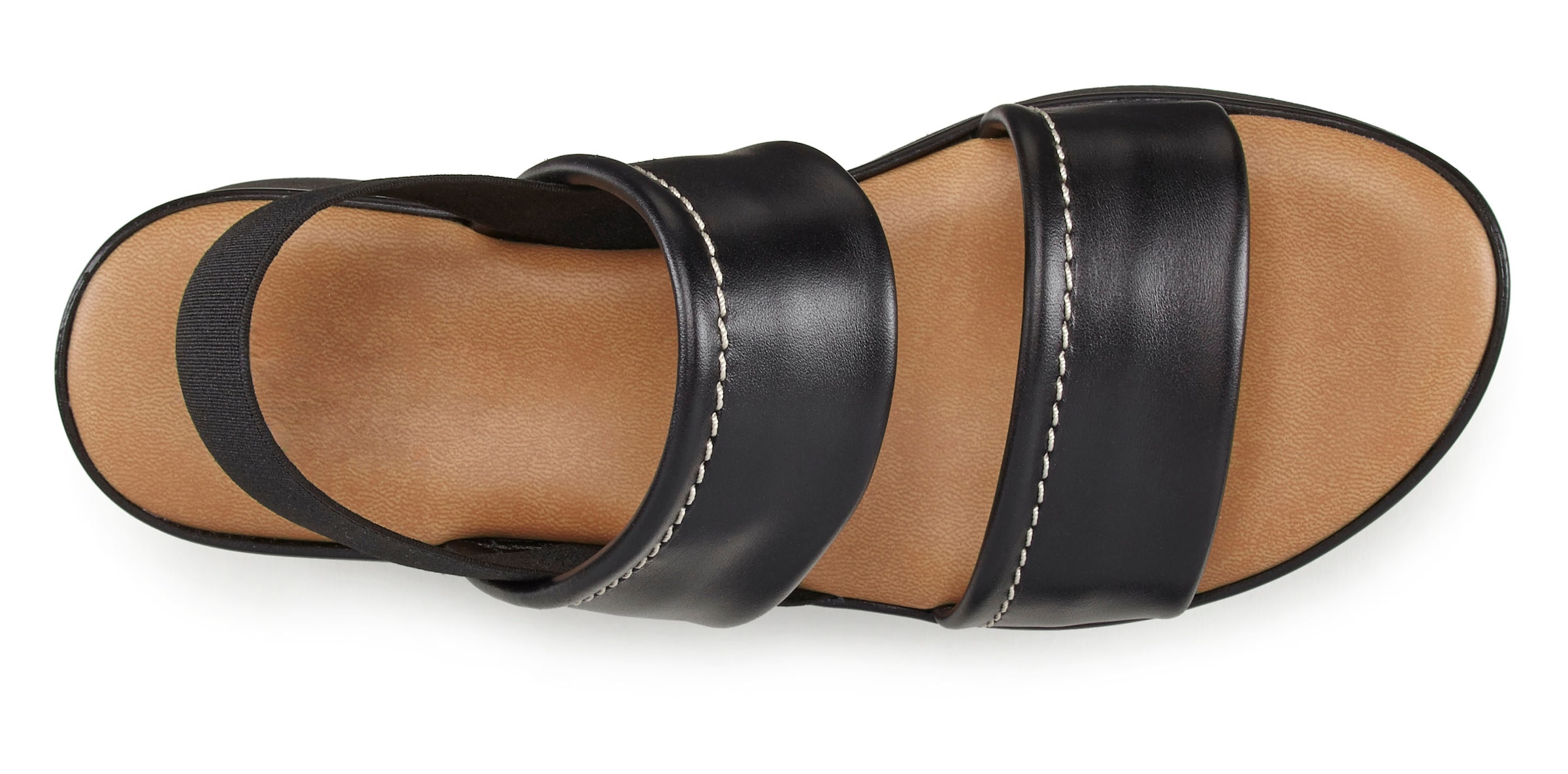 LASCANA Plateausandaletten »Sommerschuh, Sandale, Sandalette, offener Schuh,«, Sandalette aus Leder mit modisch bequemer Plateausohle