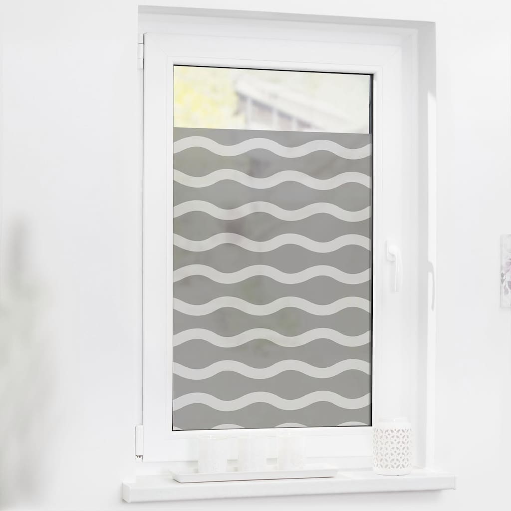LICHTBLICK ORIGINAL Fensterfolie »Welle«, 1 St., blickdicht, strukturiertKlebepunkte