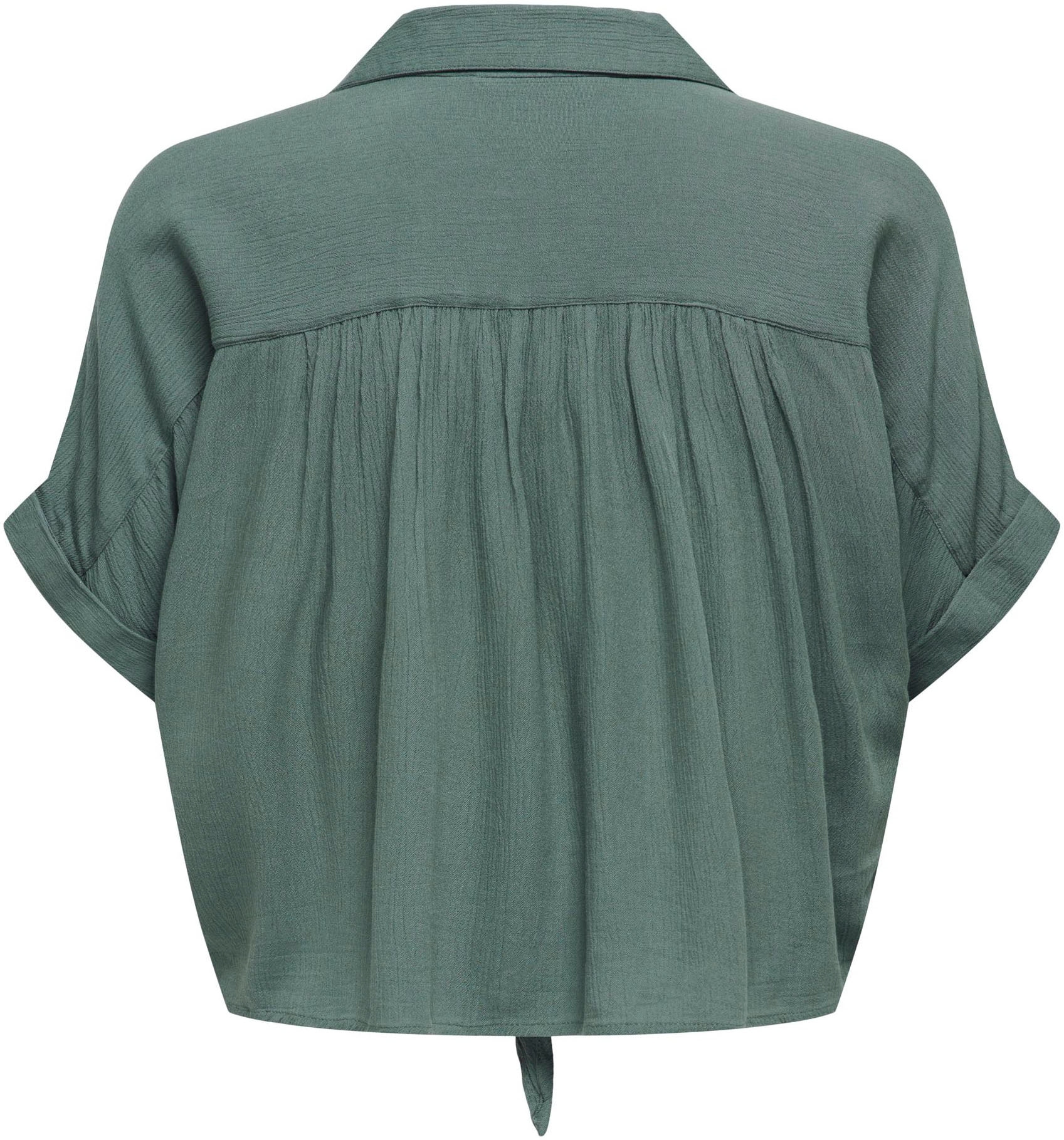 ONLY Kurzarmbluse »ONLPAULA LIFE S/S TIE SHIRT WVN NOOS«